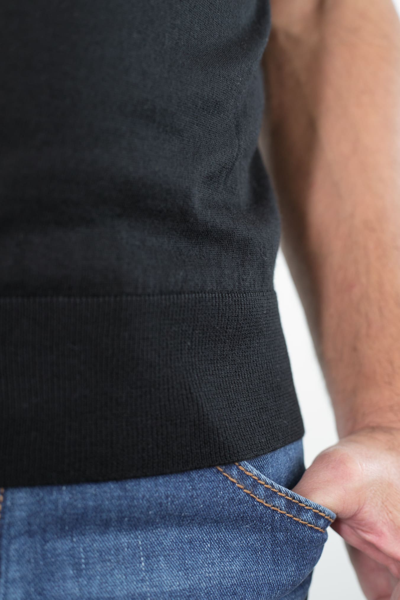 BRAMANI Girocollo Cashmere Seta Superlight Nero