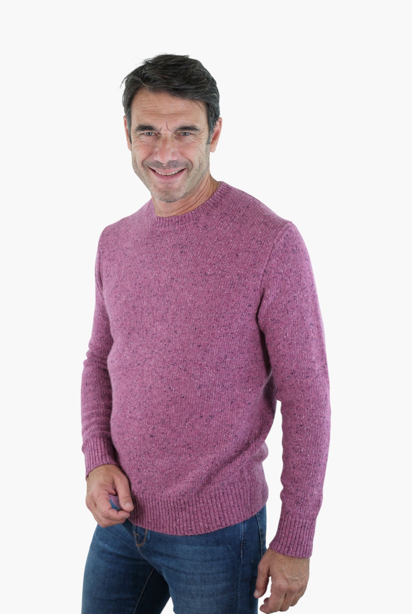 BRAMANI Maglia Girocollo Cashmere Mélange Malva