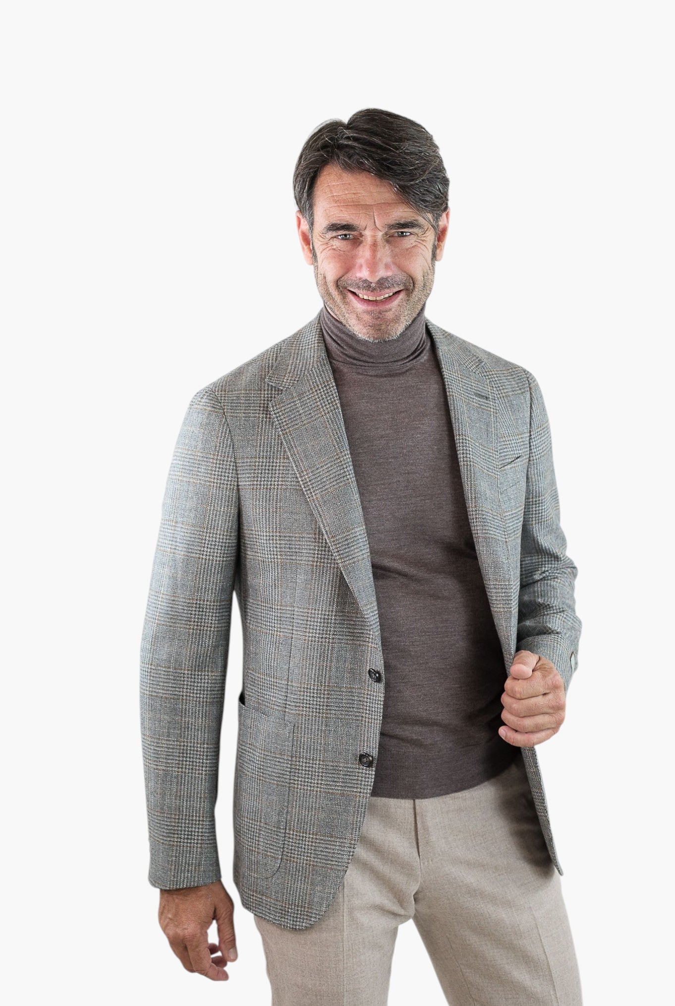 CANALI Giacca Kei Galles Lana Seta Cashmere