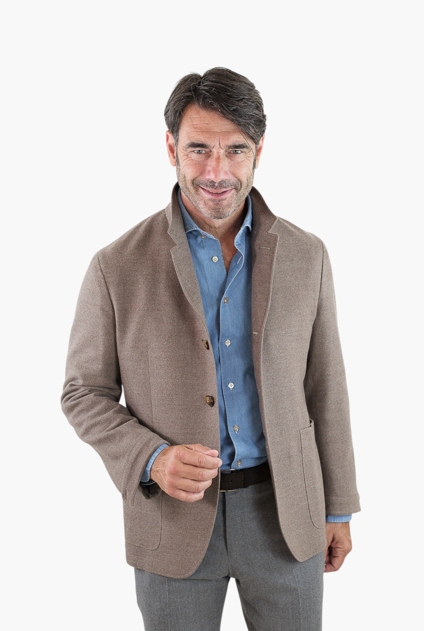 CANALI Giacca Sportiva Lana Double Tortora