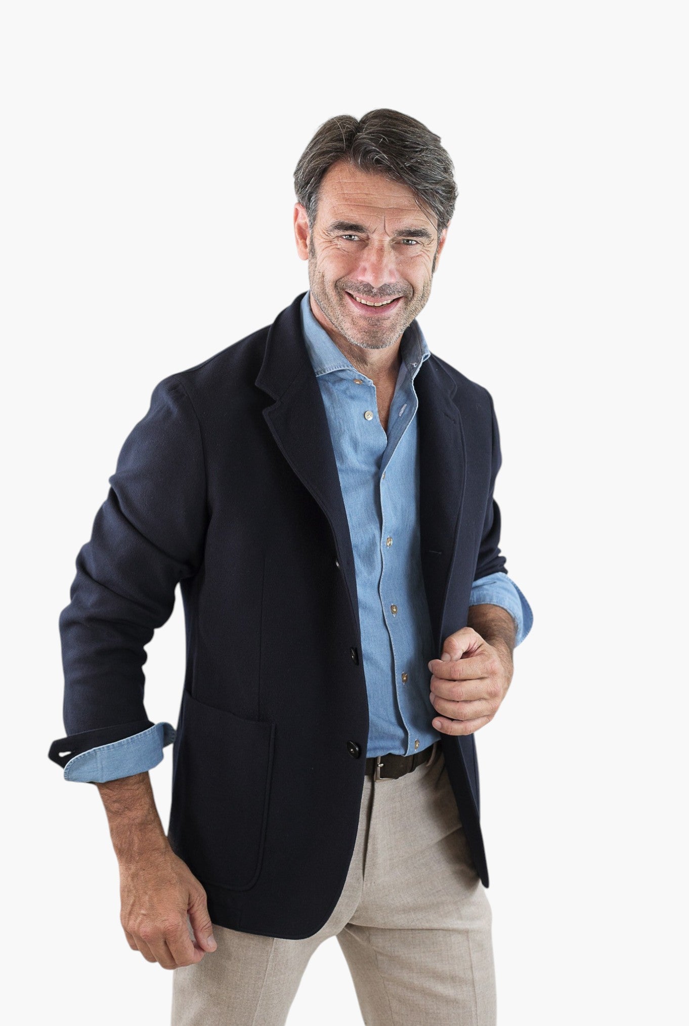 CANALI Giacca Sportiva Lana Double Blu