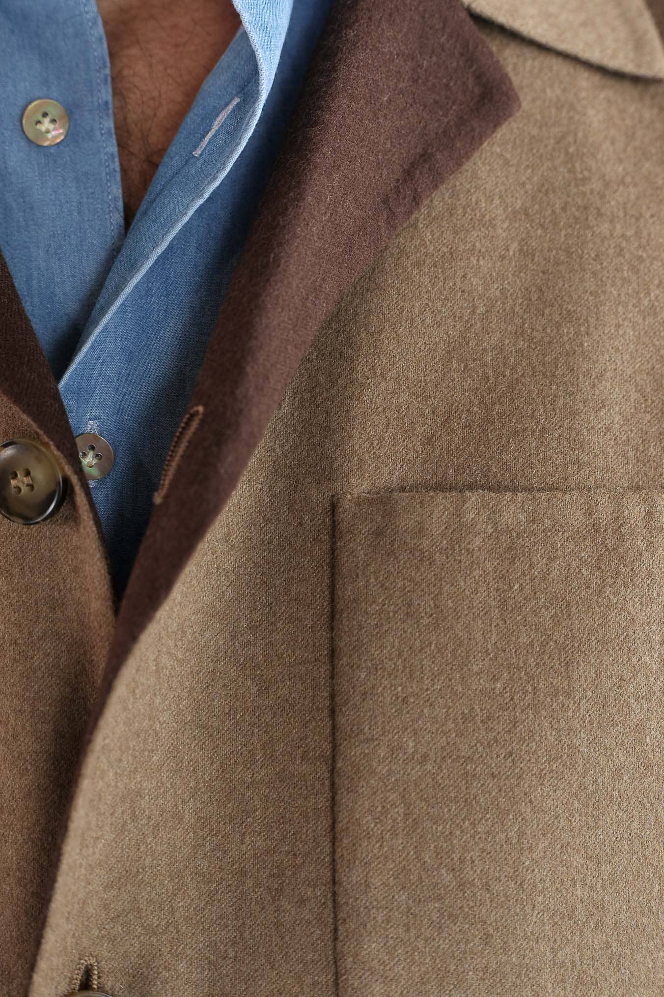 CANALI Overshirt Lana Double Tabacco