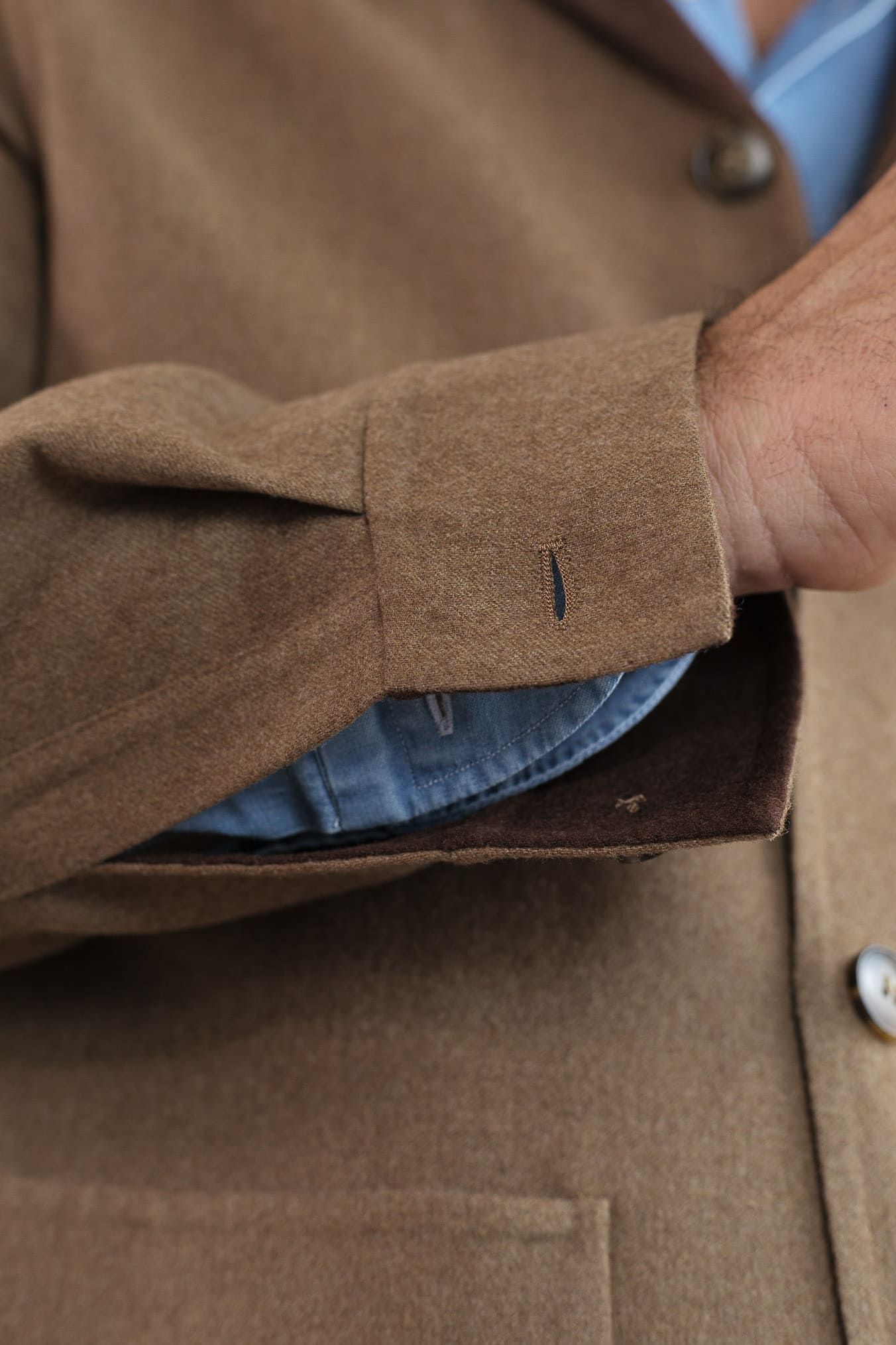 CANALI Overshirt Lana Double Tabacco