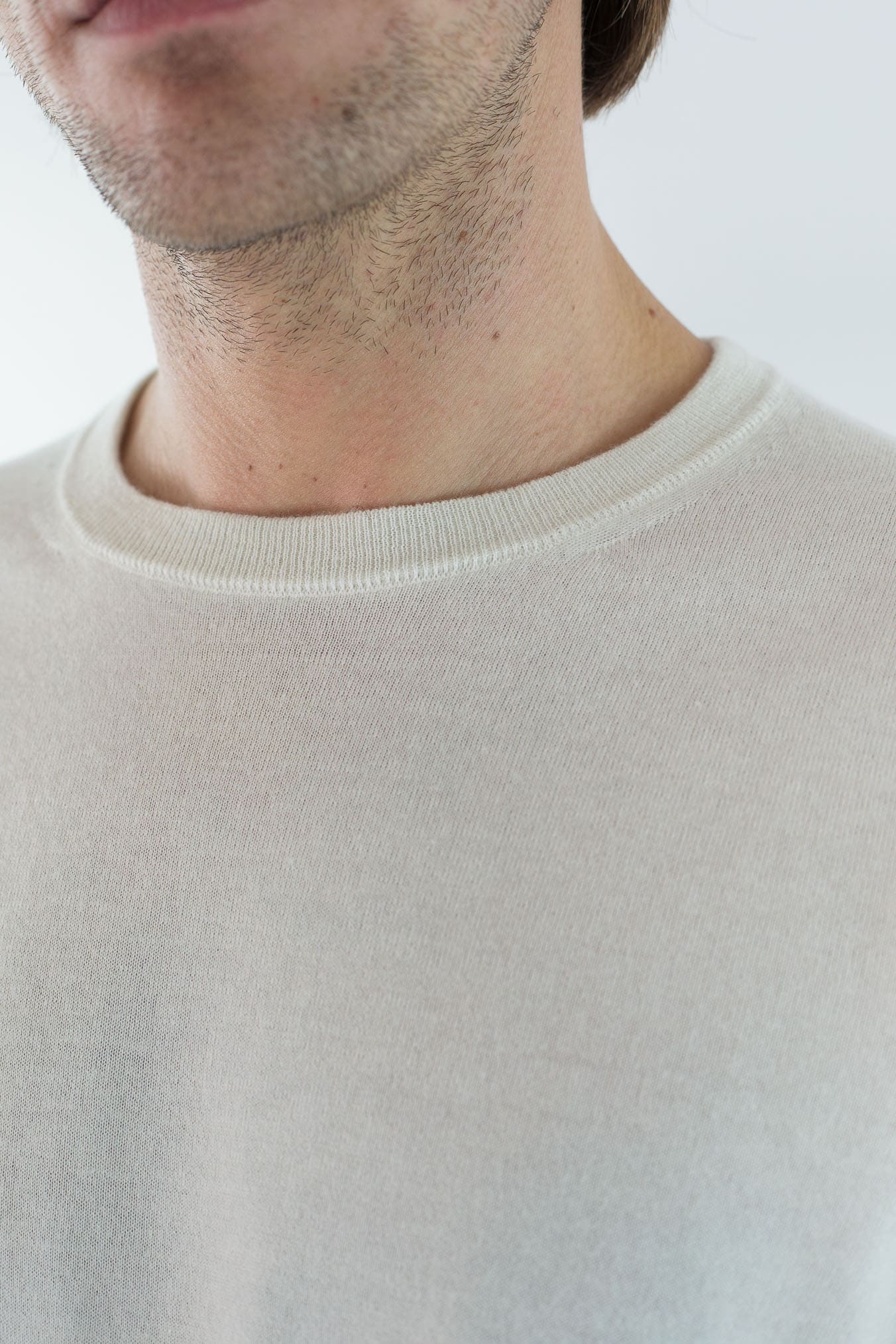 DRUMOHR Girocollo Cashmere Superlight Bianco