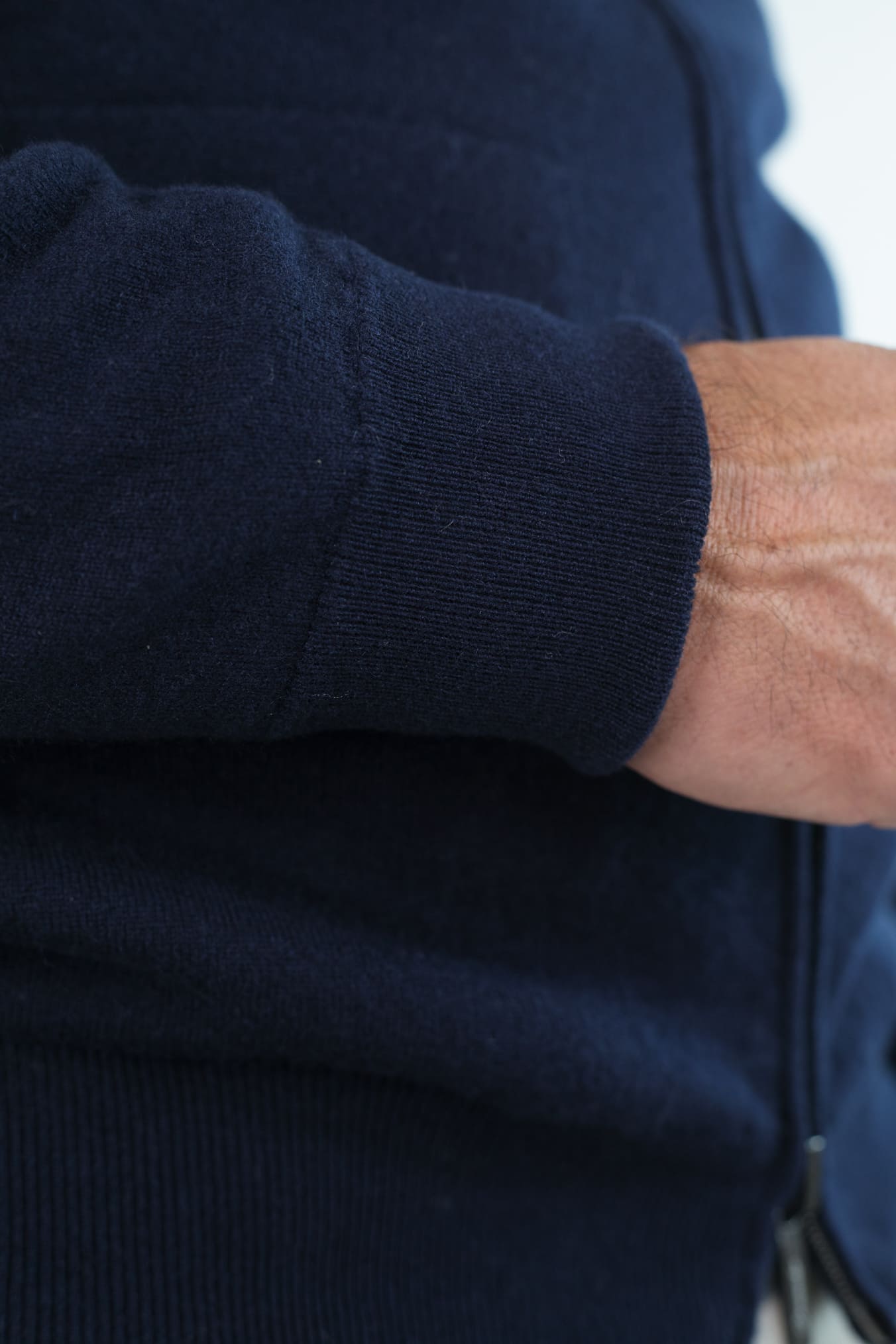 DRUMOHR Maglia Reversibile Cashmere "Biscottino" Blu Navy