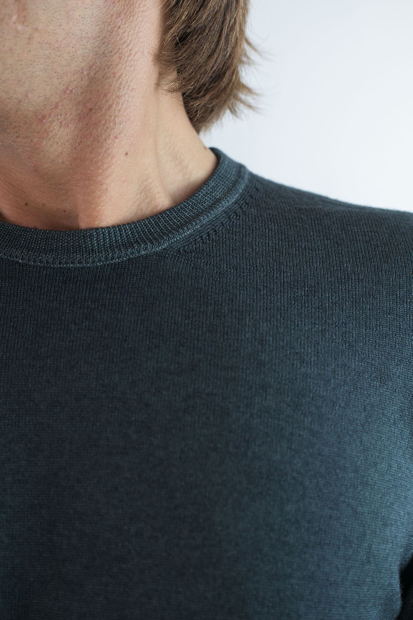 DRUMOHR Maglia Girocollo Lana Merinos Extrafine Verde Bottiglia