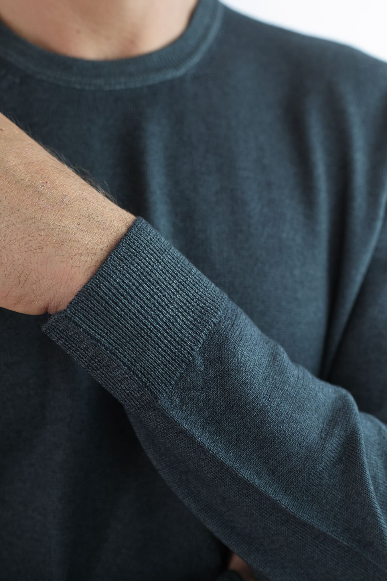 DRUMOHR Maglia Girocollo Lana Merinos Extrafine Verde Bottiglia