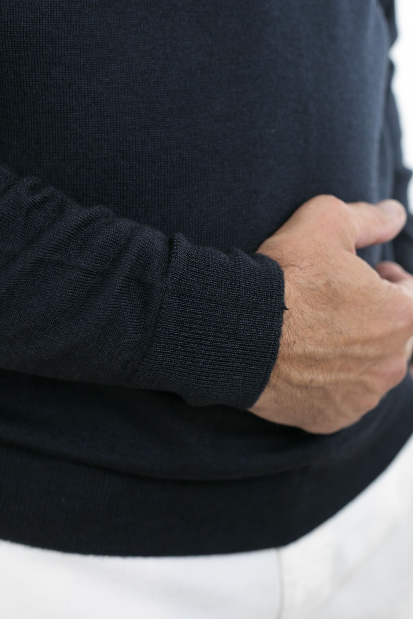 DRUMOHR Girocollo Lana Merino Extrafine Blu Scuro