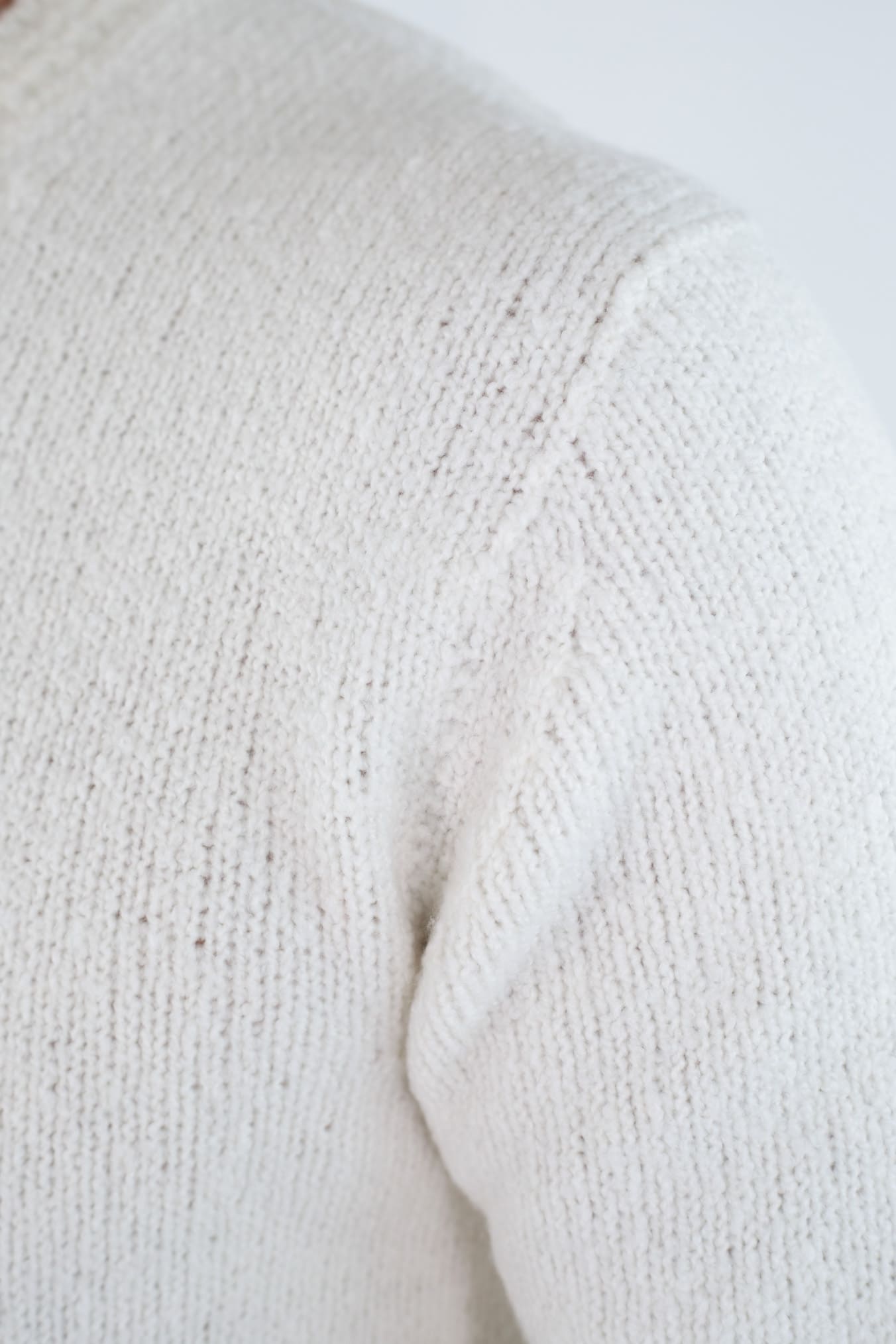 DRUMOHR Girocollo Malfilè Lana Merinos Bianco