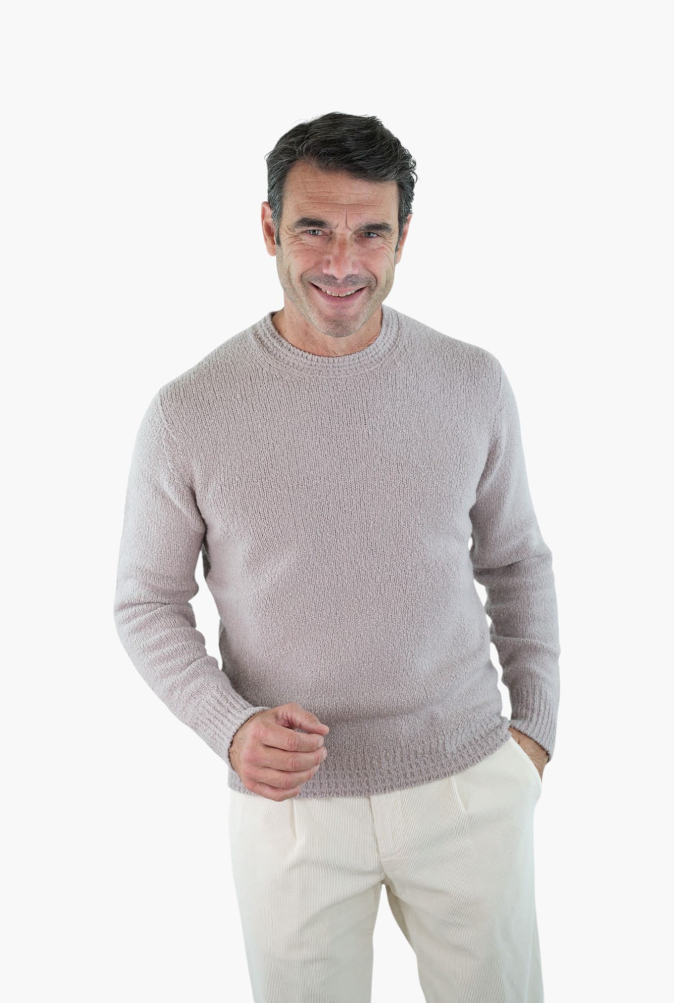 DRUMOHR Girocollo Malfilè Lana Merinos Beige