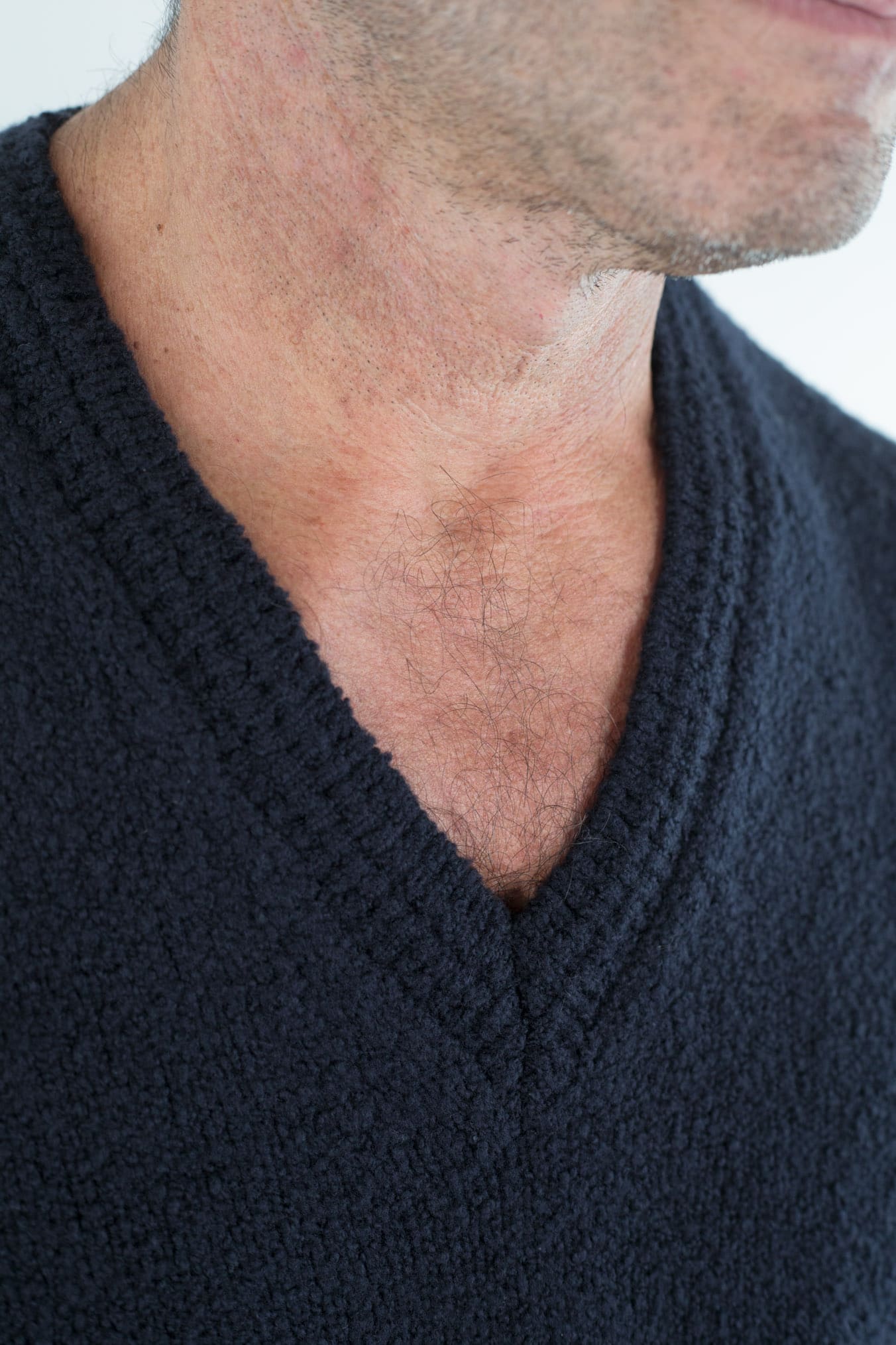 DRUMOHR Maglia Scollo V Malfilè Lana Merinos Blu Scuro