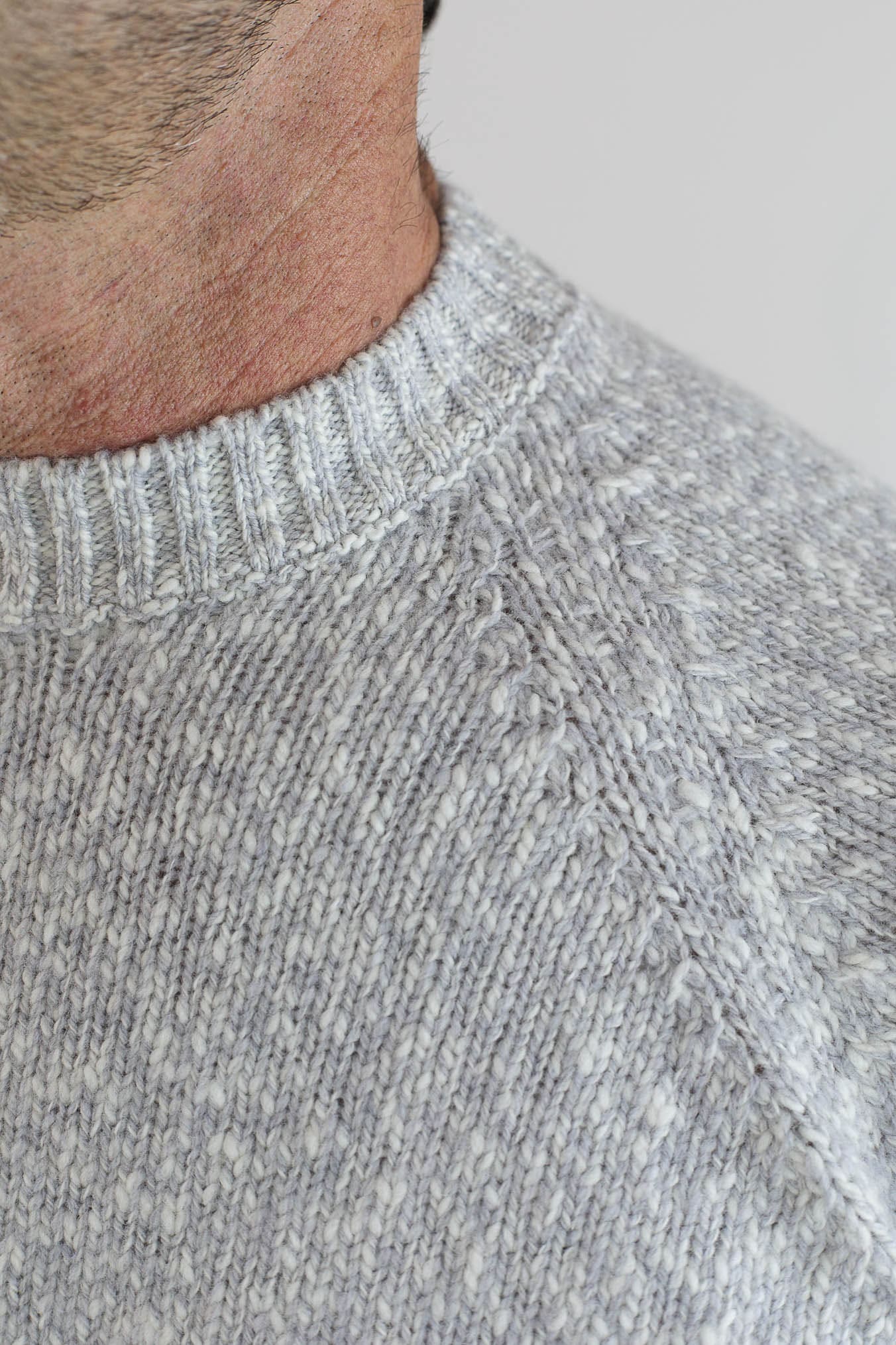 DRUMOHR Maglia Girocollo Malfilé Lambswool Grigio Mélange