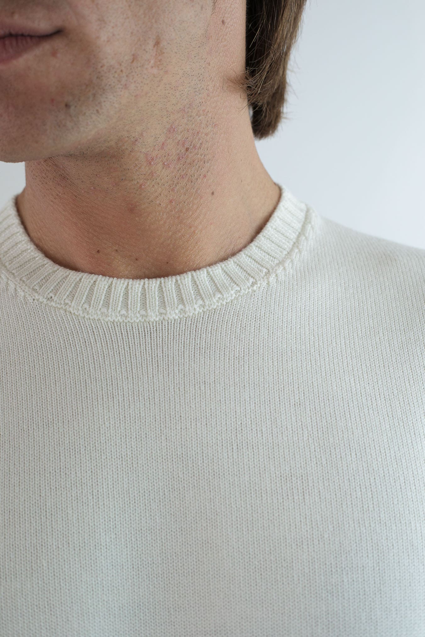 DRUMOHR Girocollo Lana Merinos Bianco Latte