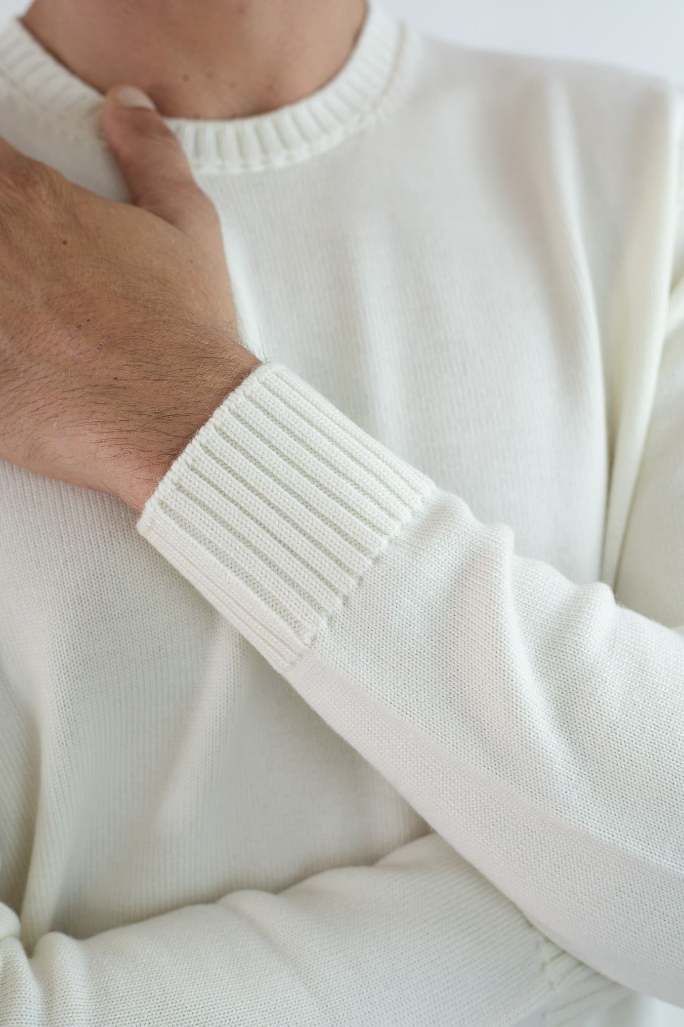 DRUMOHR Girocollo Lana Merinos Bianco Latte