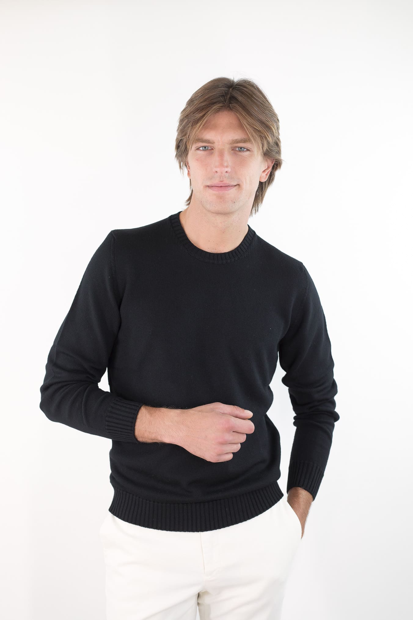 DRUMOHR Girocollo Lana Merinos Nero