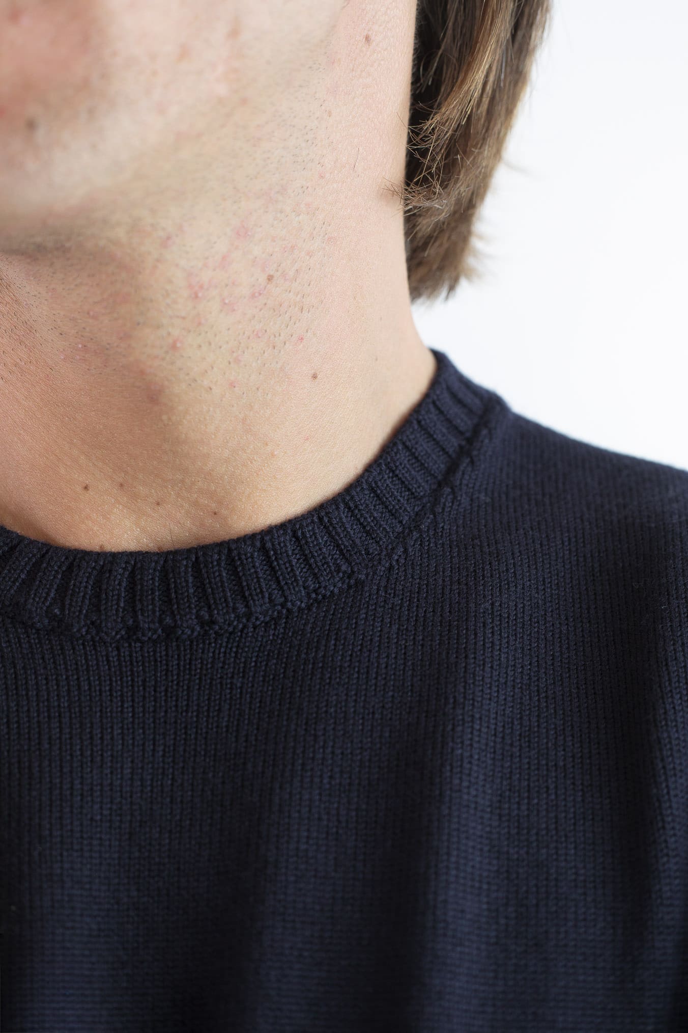 DRUMOHR Girocollo Lana Merinos Blu Navy