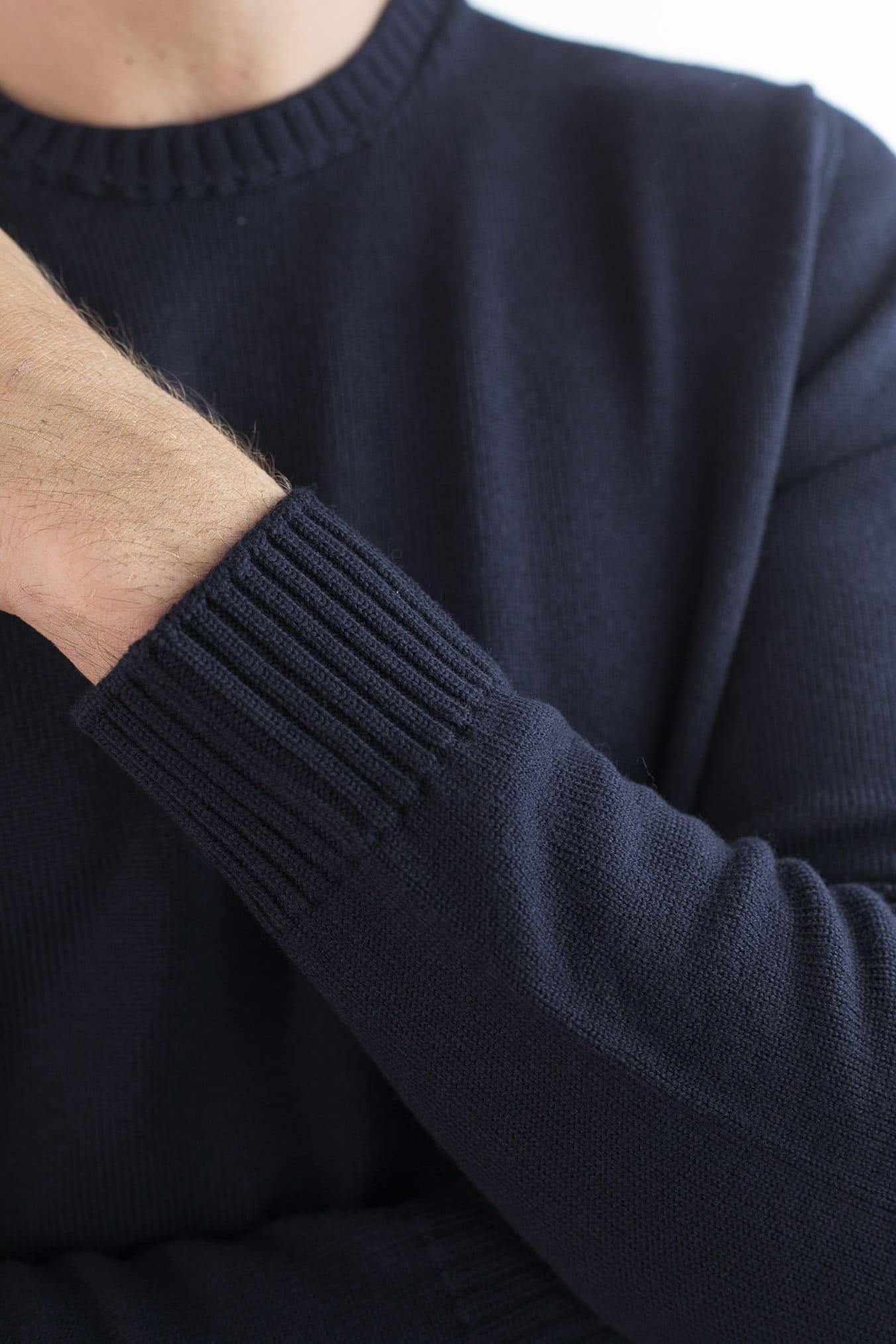 DRUMOHR Girocollo Lana Merinos Blu Navy