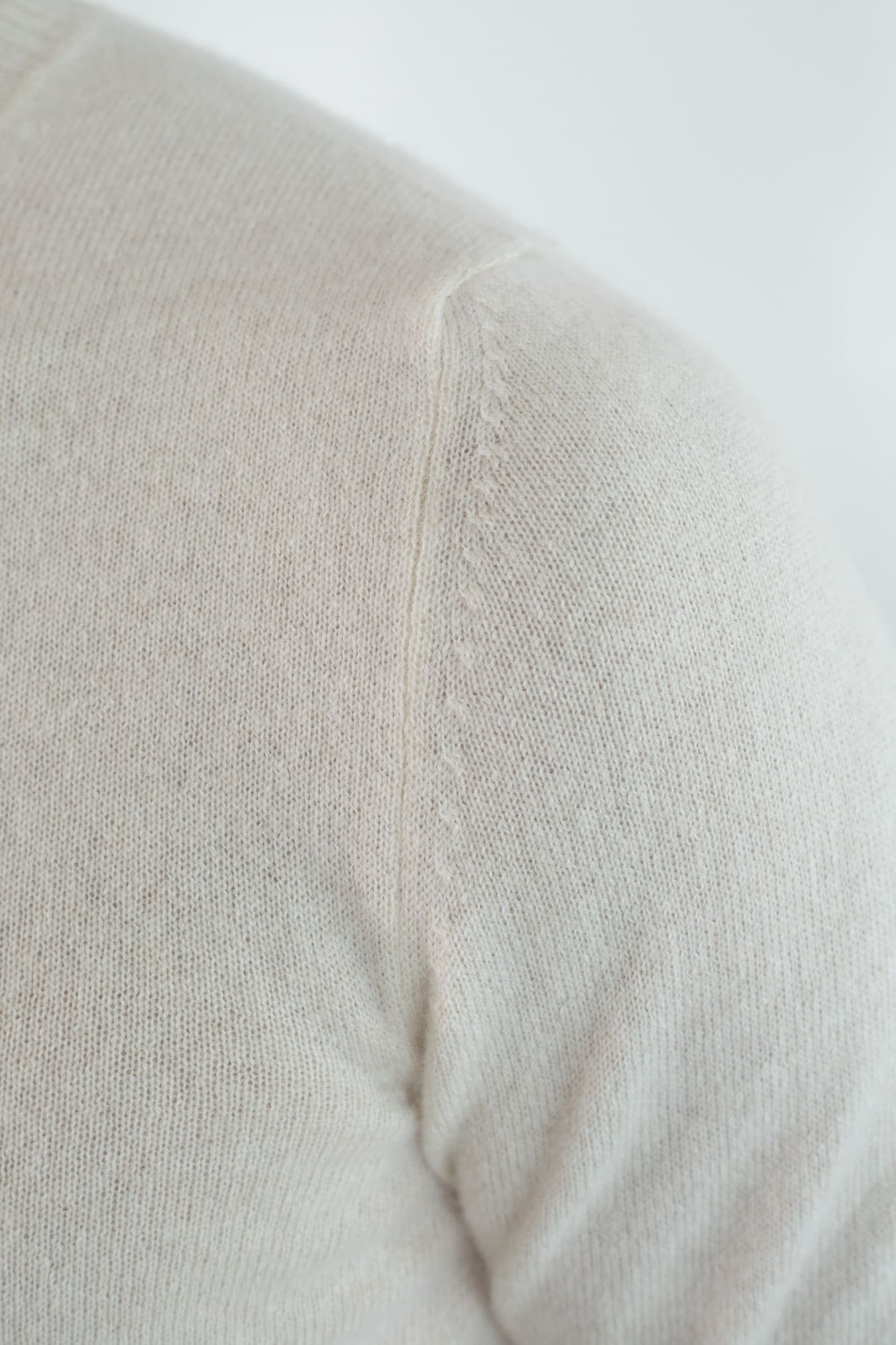 FEDELI Maglia Girocollo Cashmere Persia "Argentina" Panna