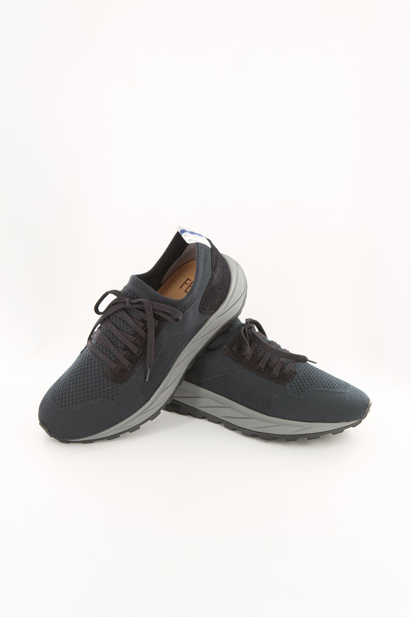 FEDELI Sneakers Calzino Maglia Elasticizzata Nero