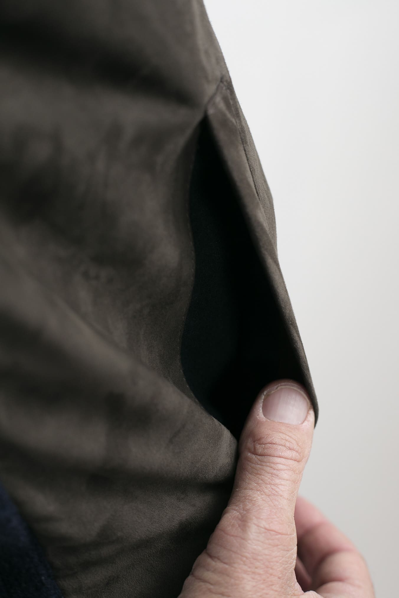 FEDELI Gilet Cashmere e Suede Testa di Moro/Blu