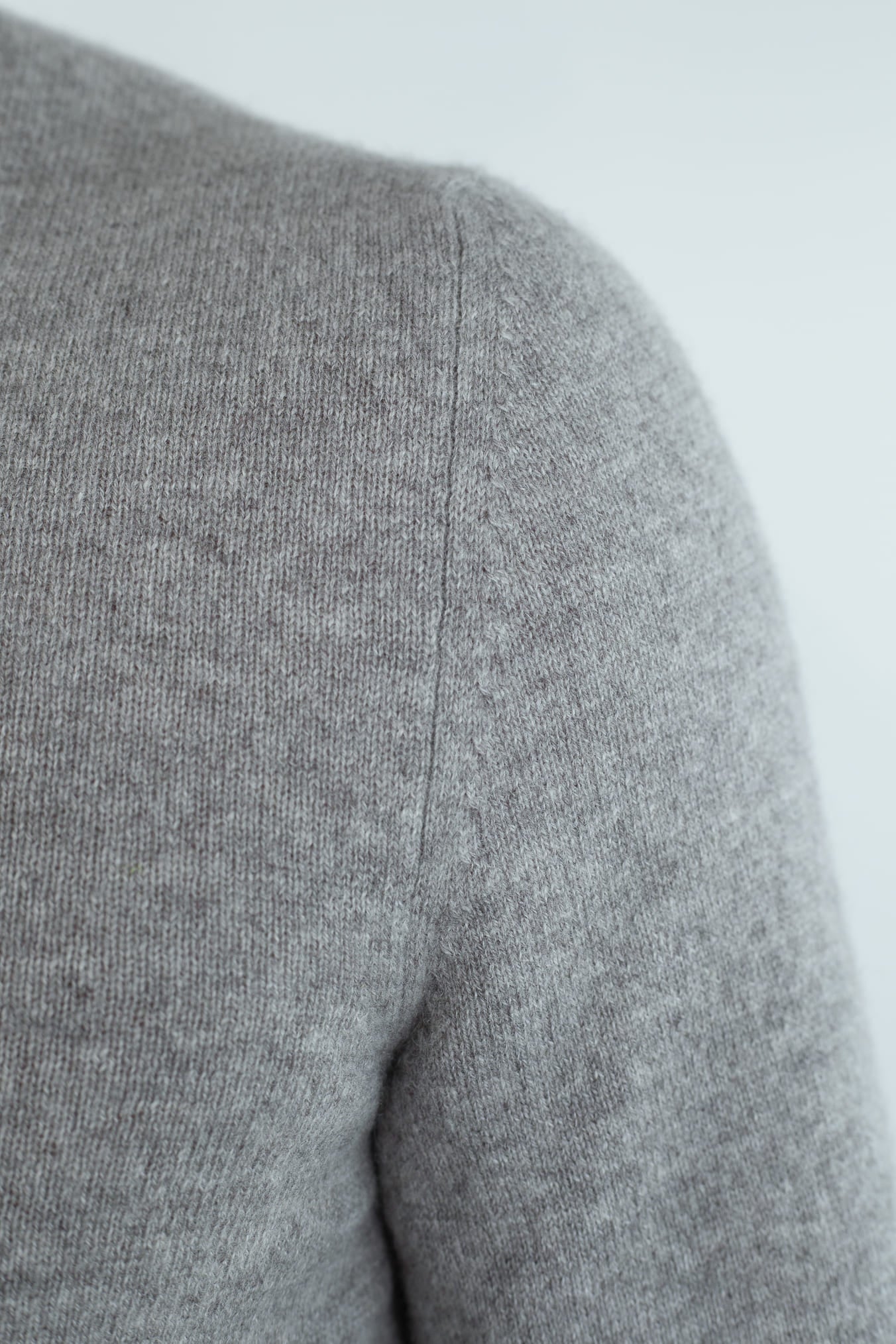 FEDELI Maglia Mezza Zip Cashmere "Favonio" Tortora