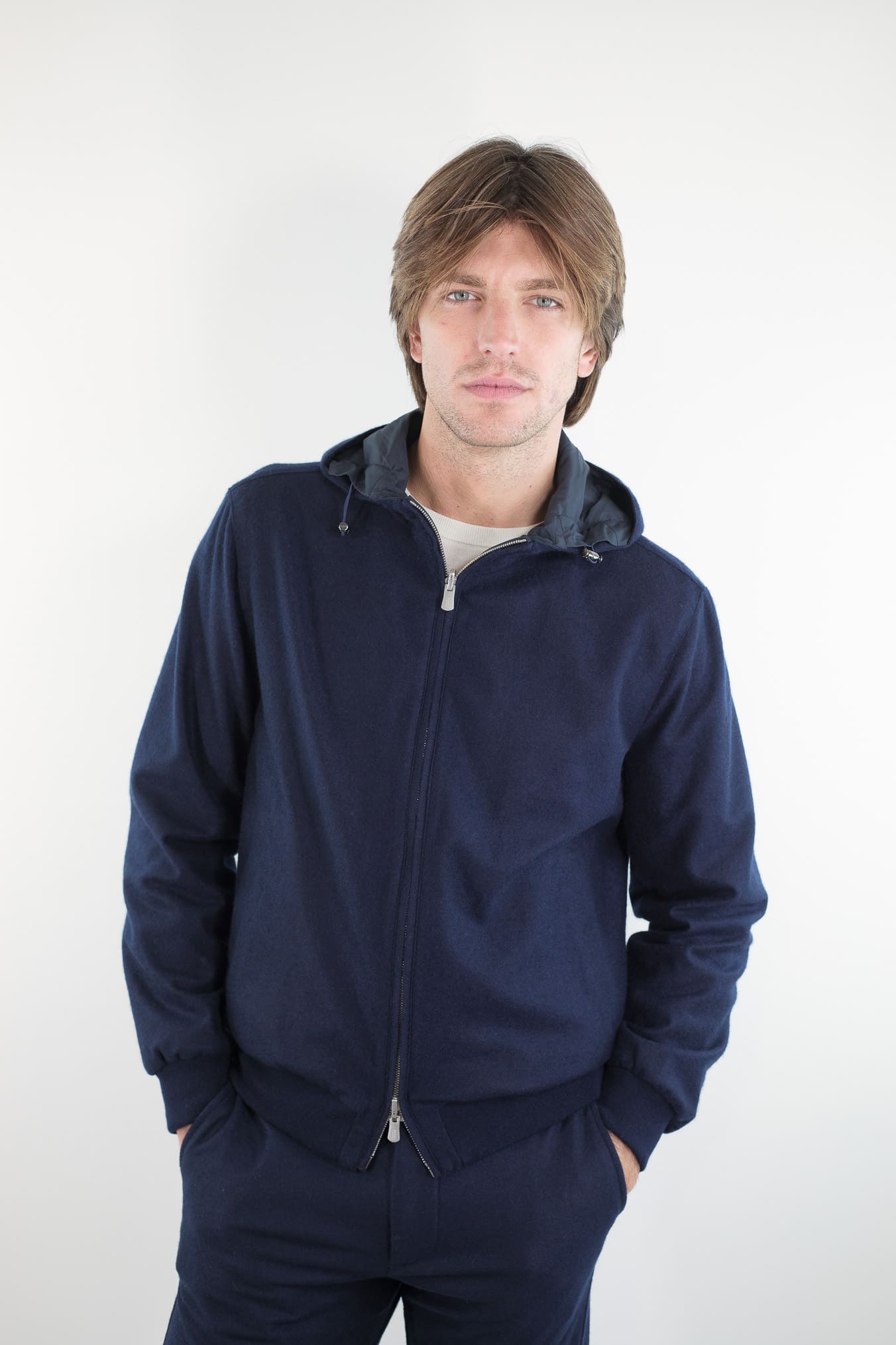 FEDELI Bomber Reversibile "Start" Cashmere Flanel Airstop