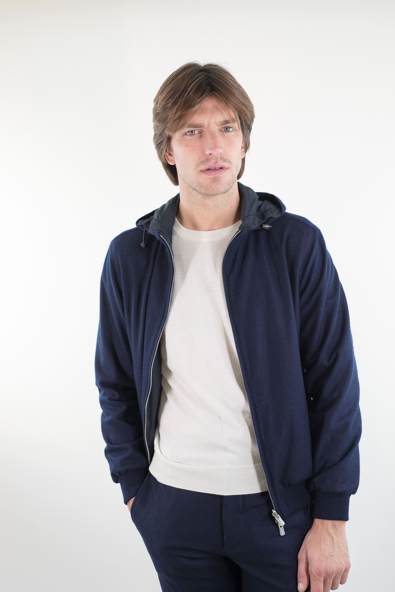 FEDELI Bomber Reversibile "Start" Cashmere Flanel Airstop