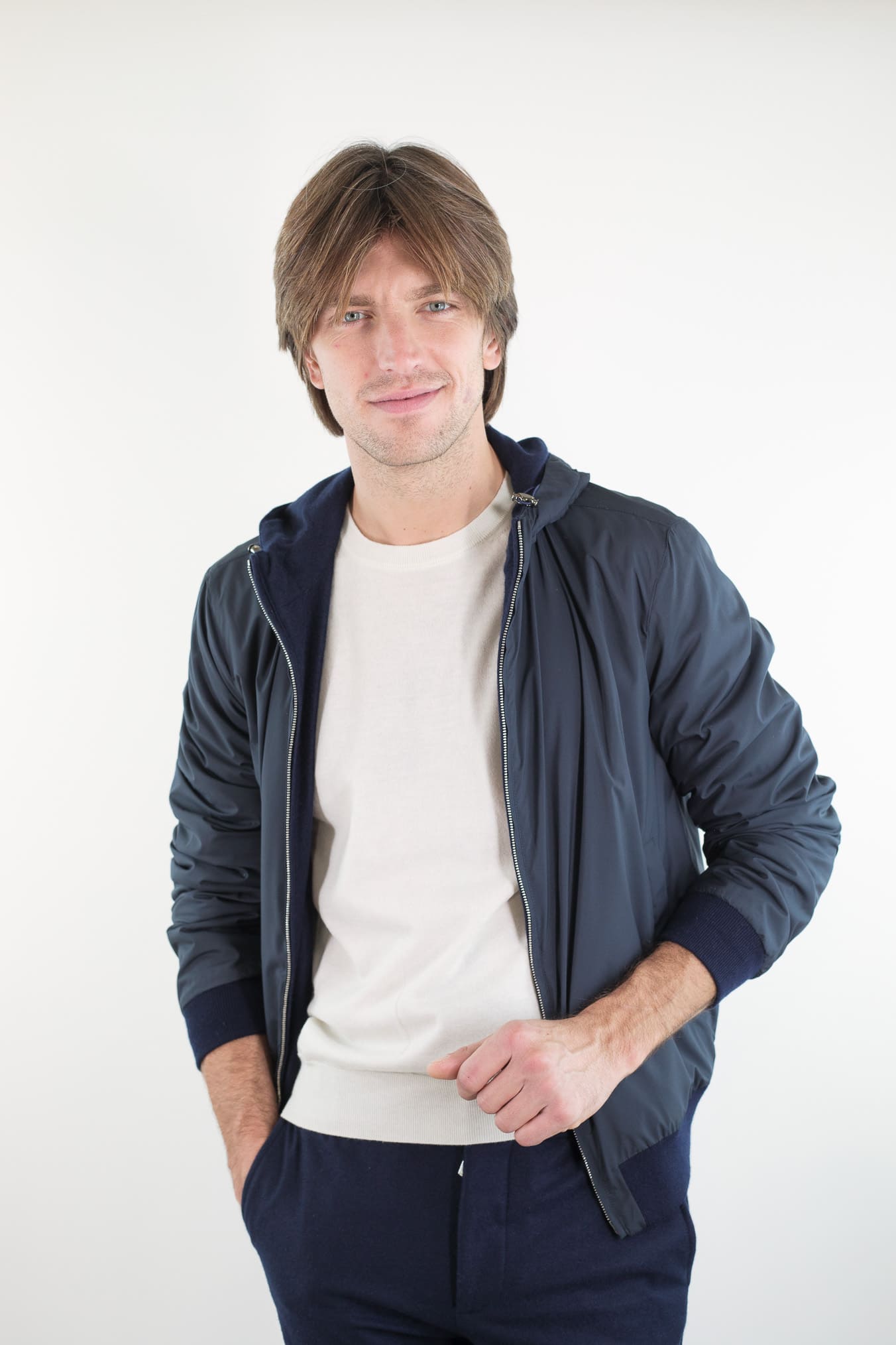 FEDELI Bomber Reversibile "Start" Cashmere Flanel Airstop