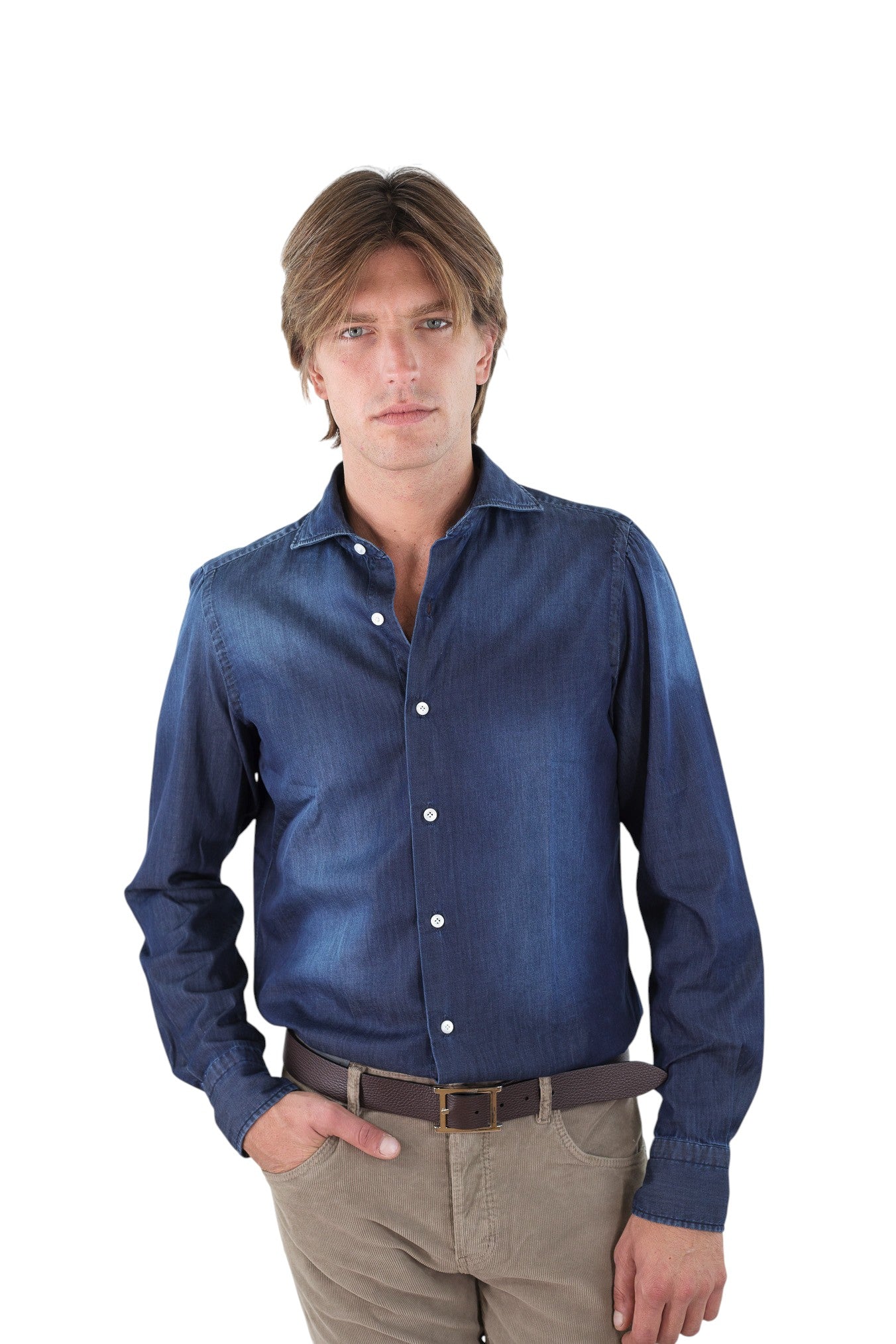 FINAMORE Camicia Denim "Napoli"