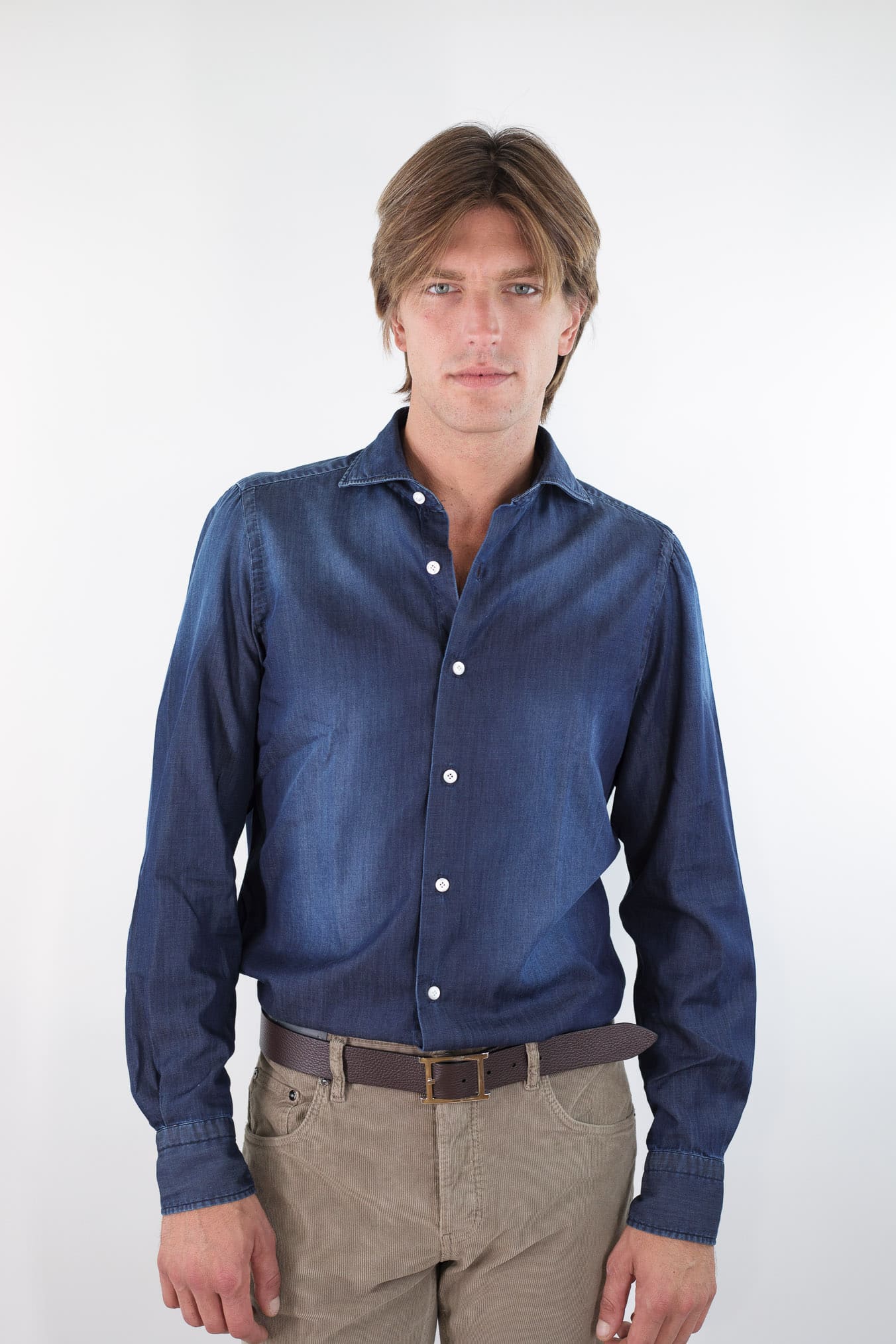 FINAMORE Camicia Denim "Napoli"