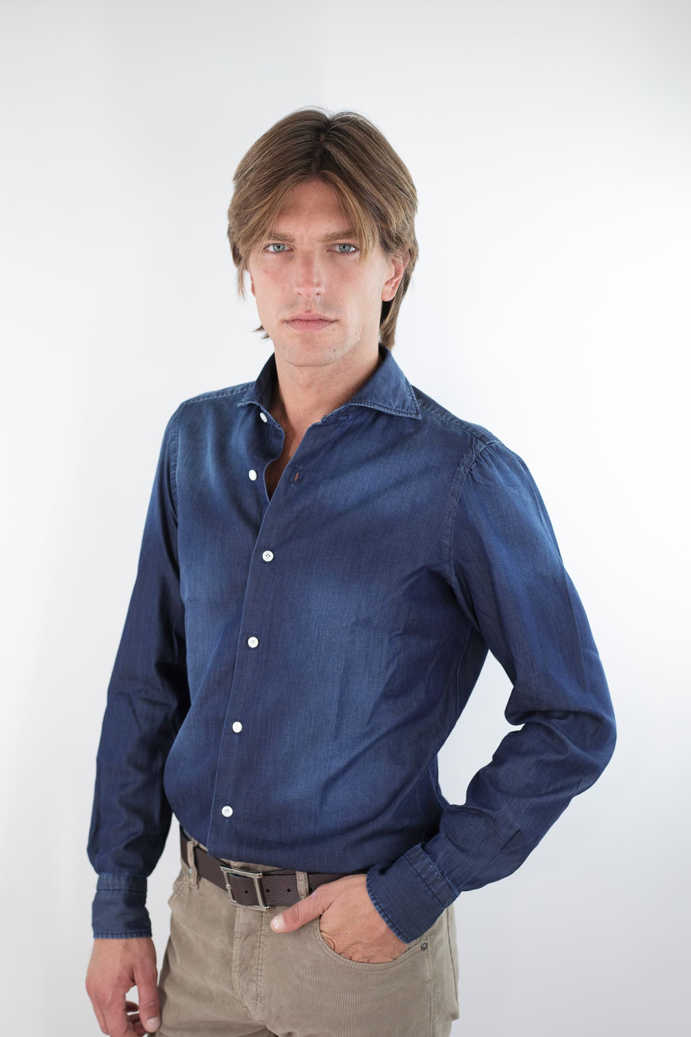 FINAMORE Camicia Denim "Napoli"