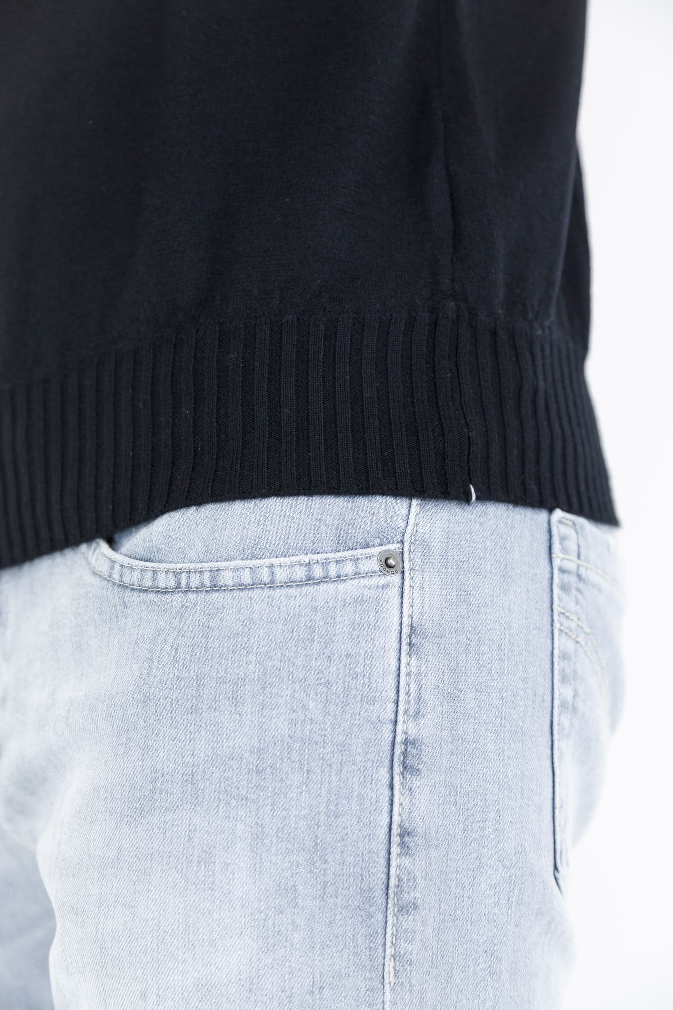 FIORONI Girocollo Cashmere Duvet Nero