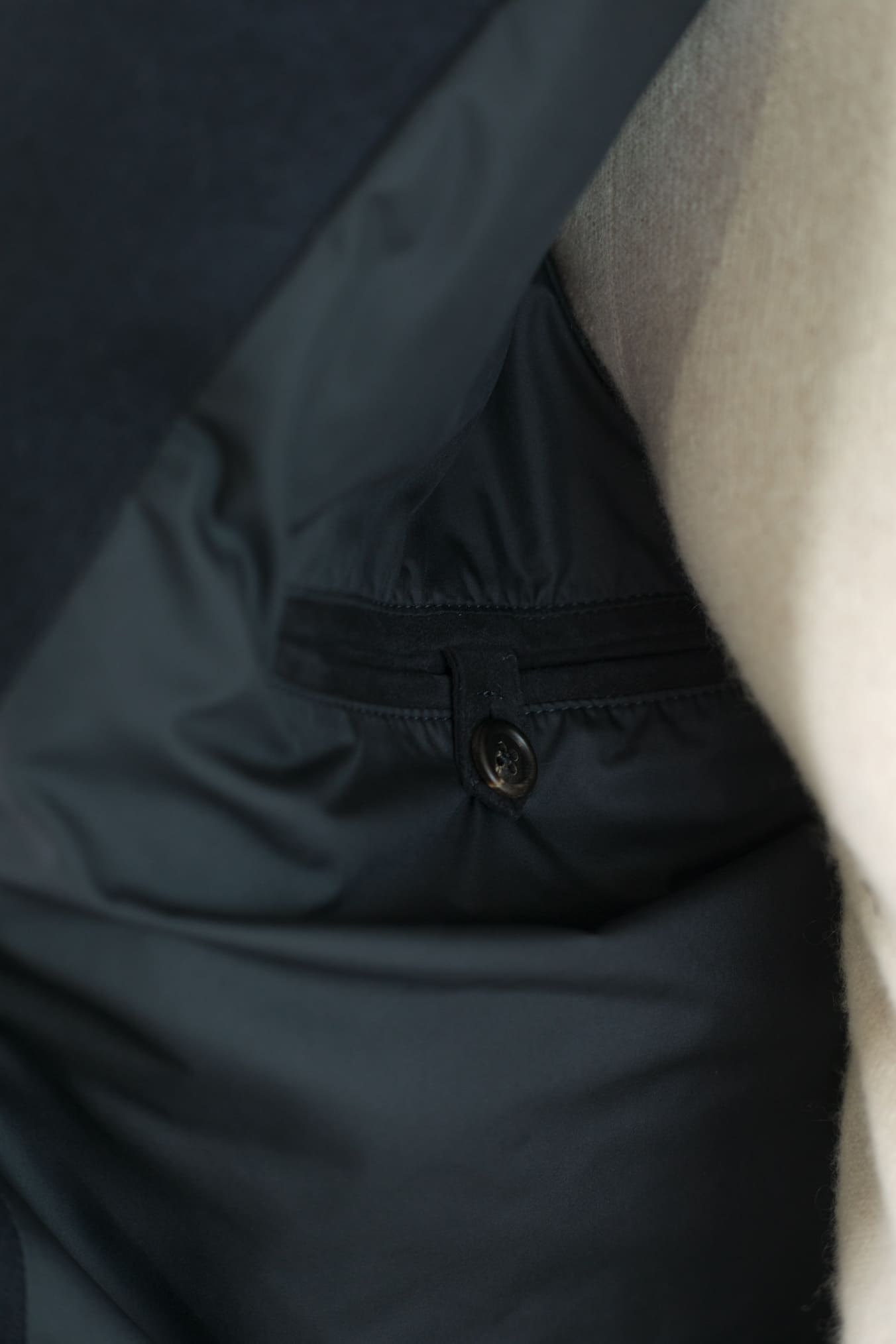 FIORONI Bomber Piumino Lana Cashmere Blu Navy