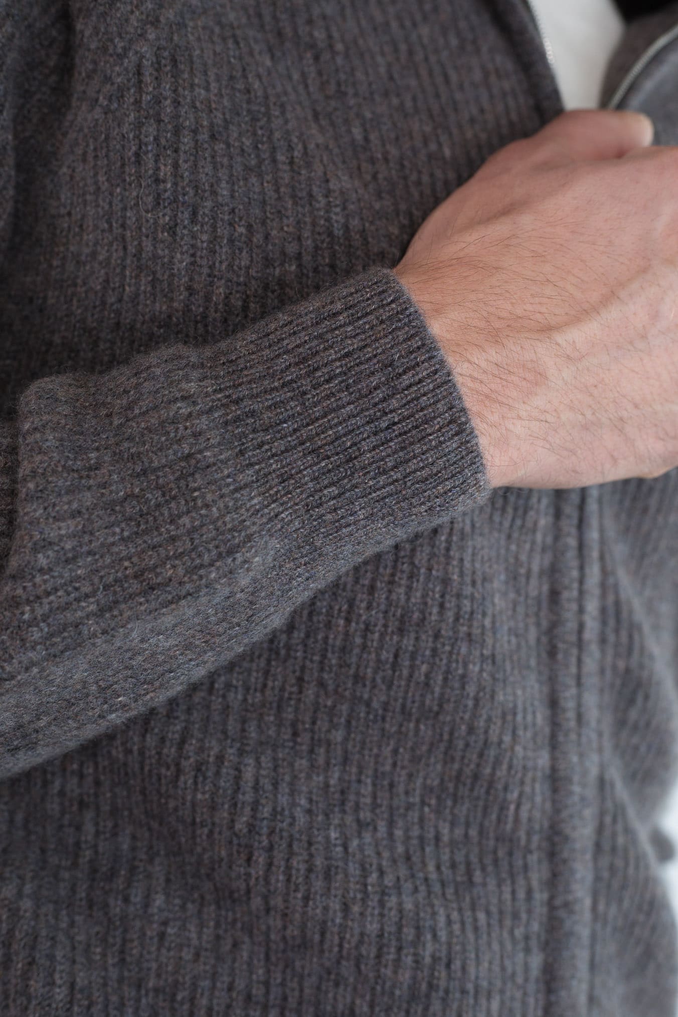 PASHMERE Maglia Full Zip Cashmere Castorino Tortora