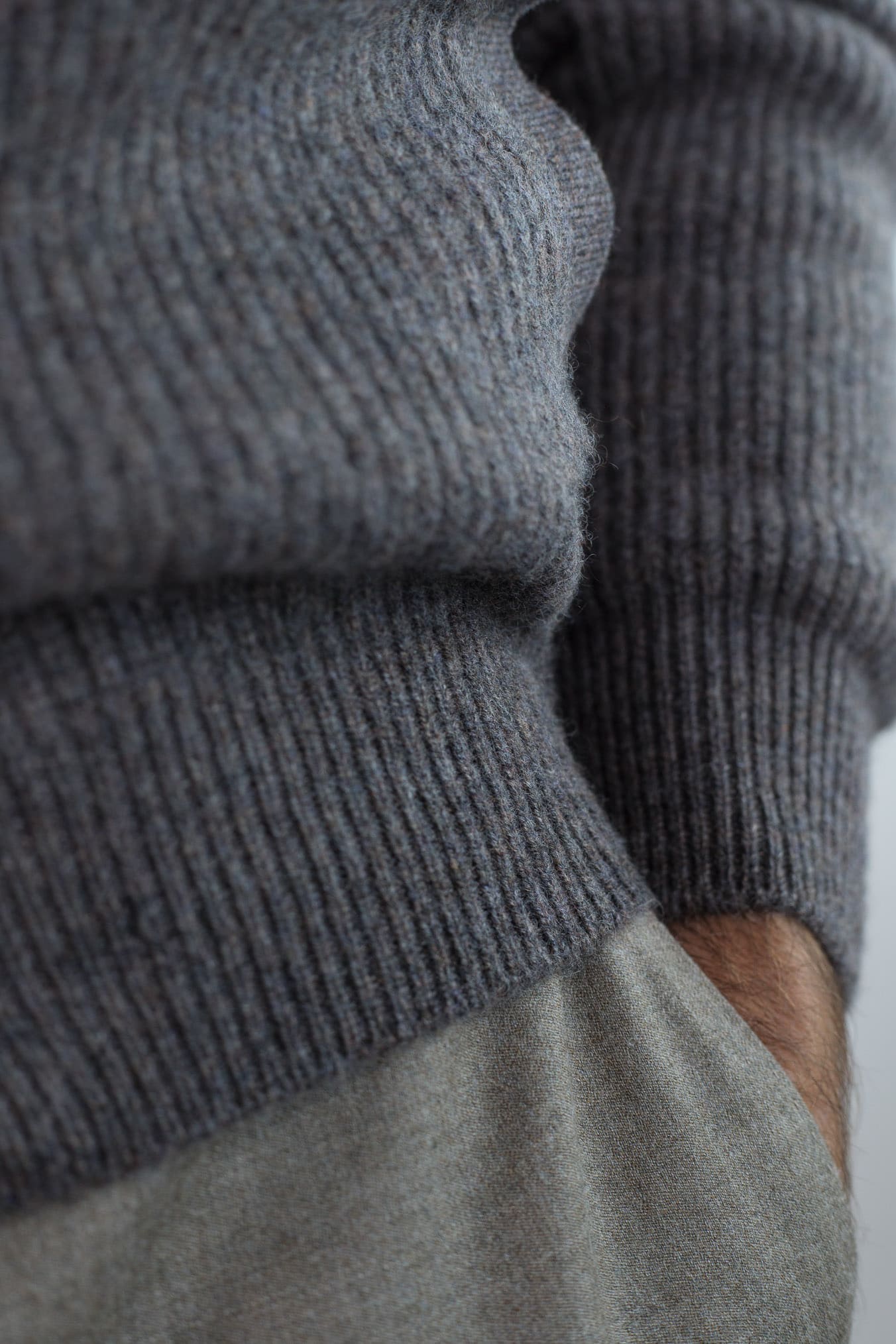 PASHMERE Maglia Full Zip Cashmere Castorino Tortora