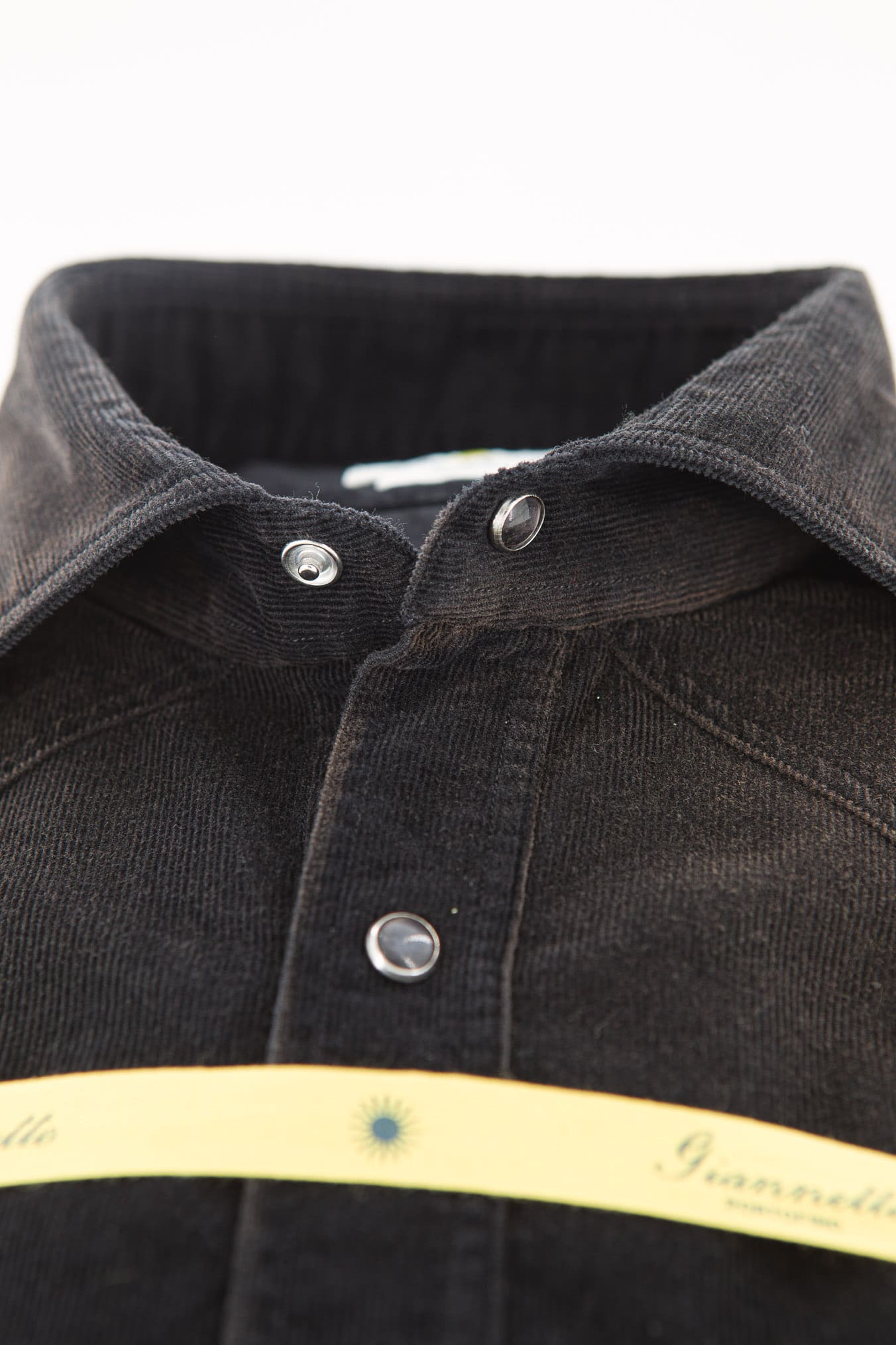 GIANNETTO PORTOFINO Camicia Texana Velluto Nero