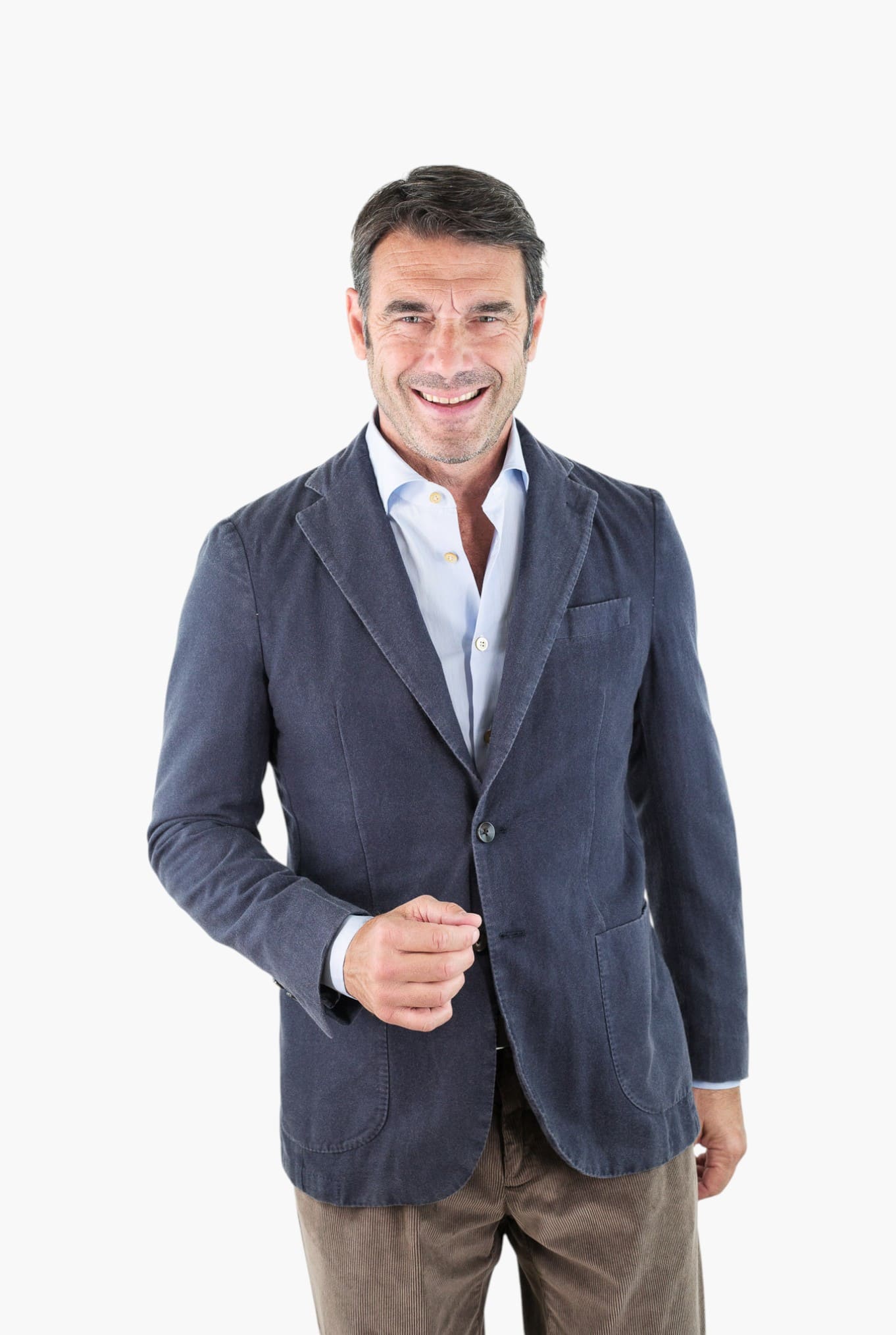 GUARINO Giacca Cashmere Washed Blu