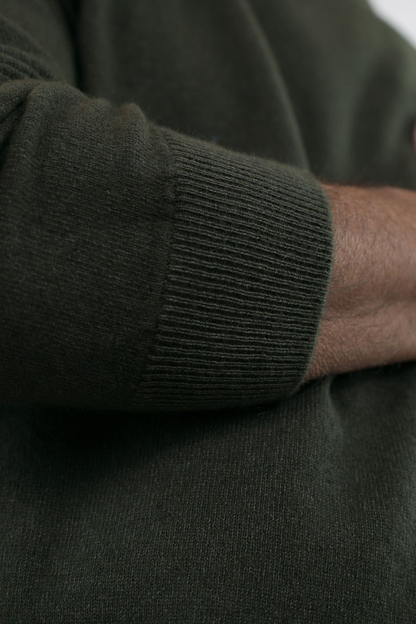 GUARINO Girocollo Raglan Cashmere Old Dyed Verde Loden