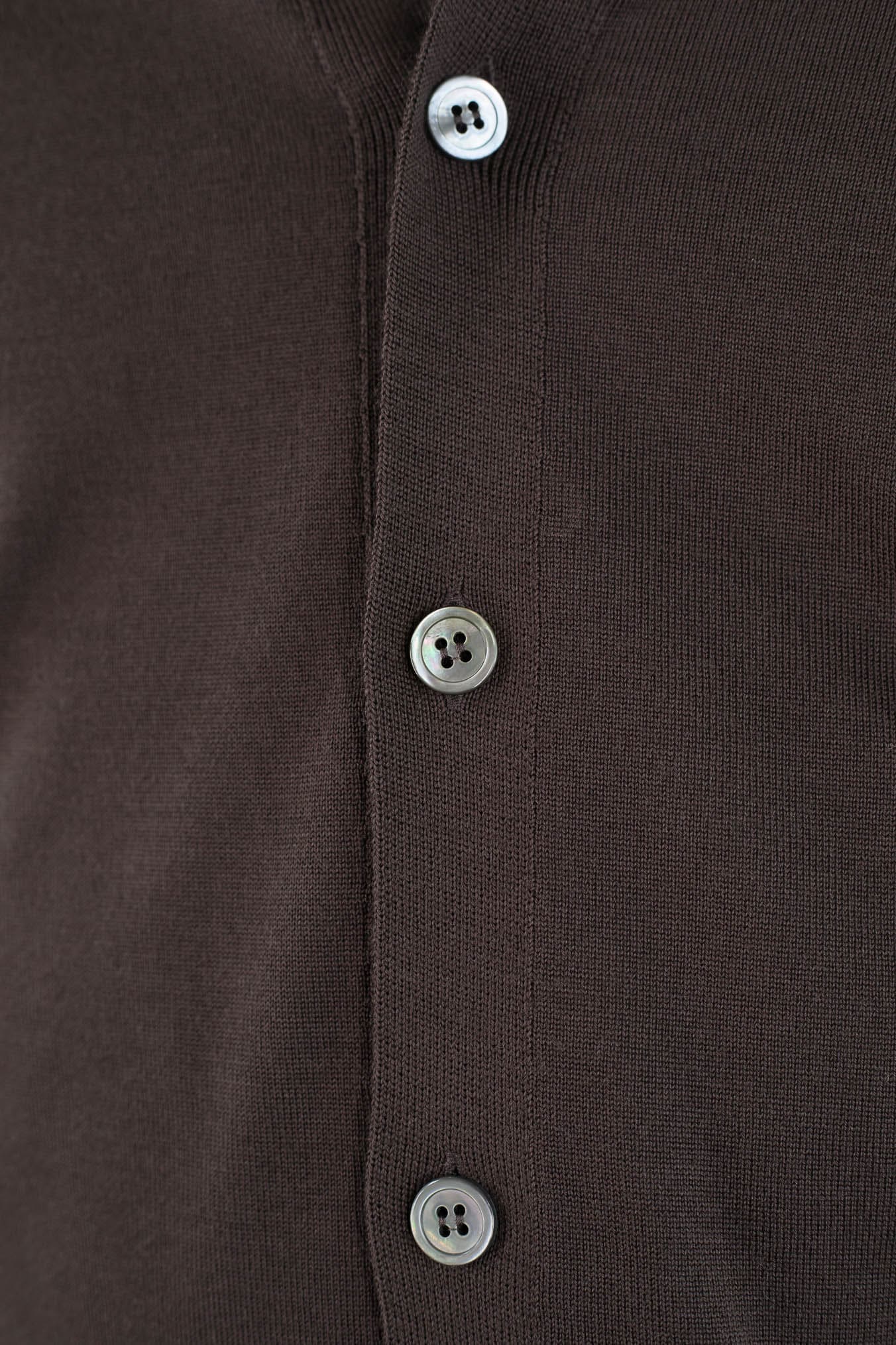 GUARINO Cardigan Lana Extrafine Cioccolato