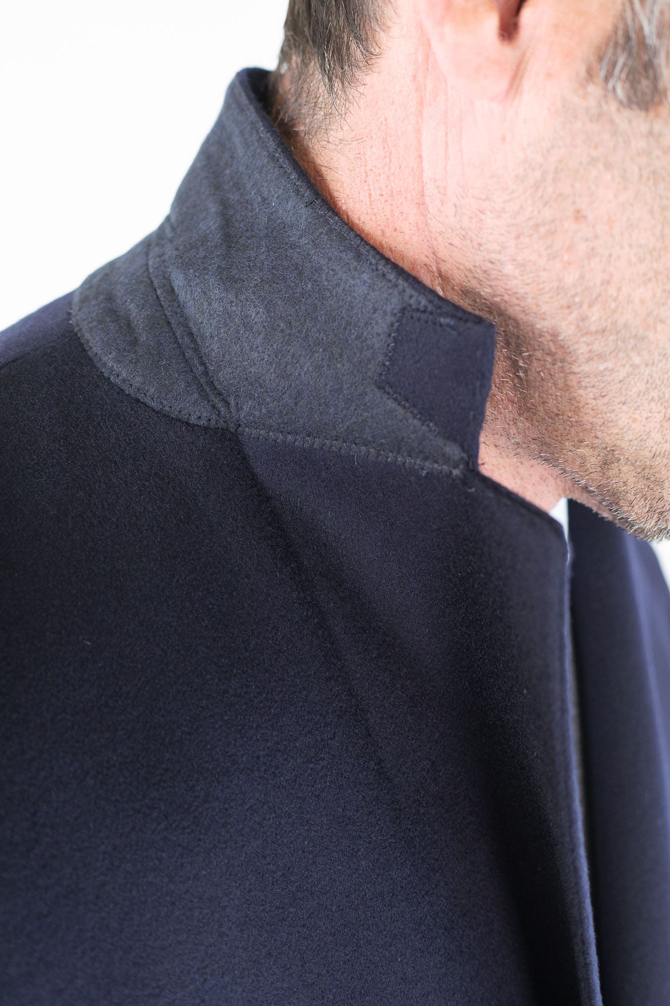 GUARINO Cappotto Monopetto Cashmere Blu