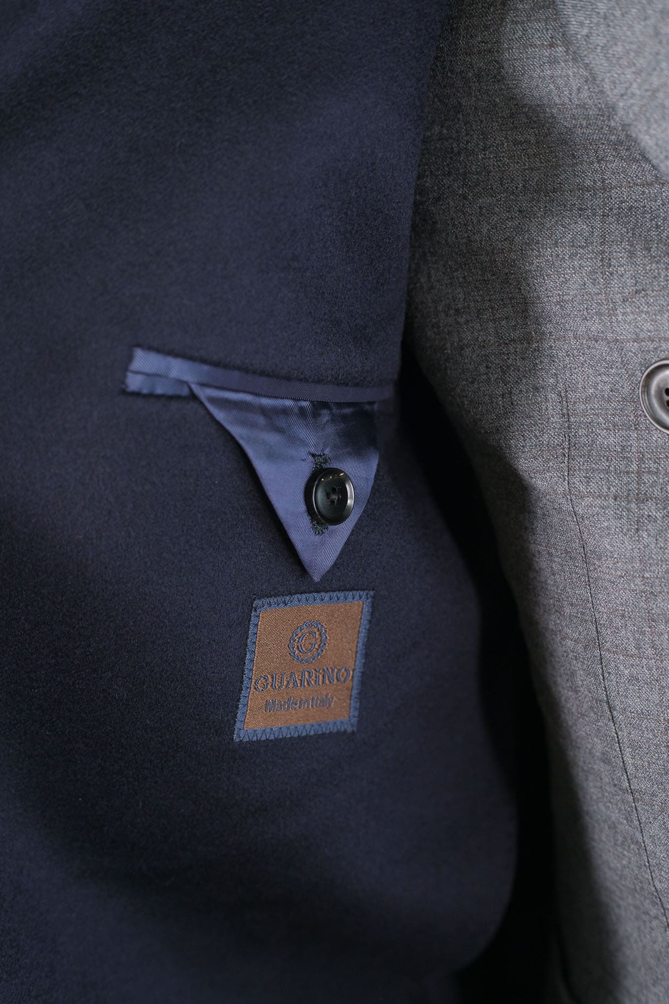 GUARINO Cappotto Monopetto Cashmere Blu