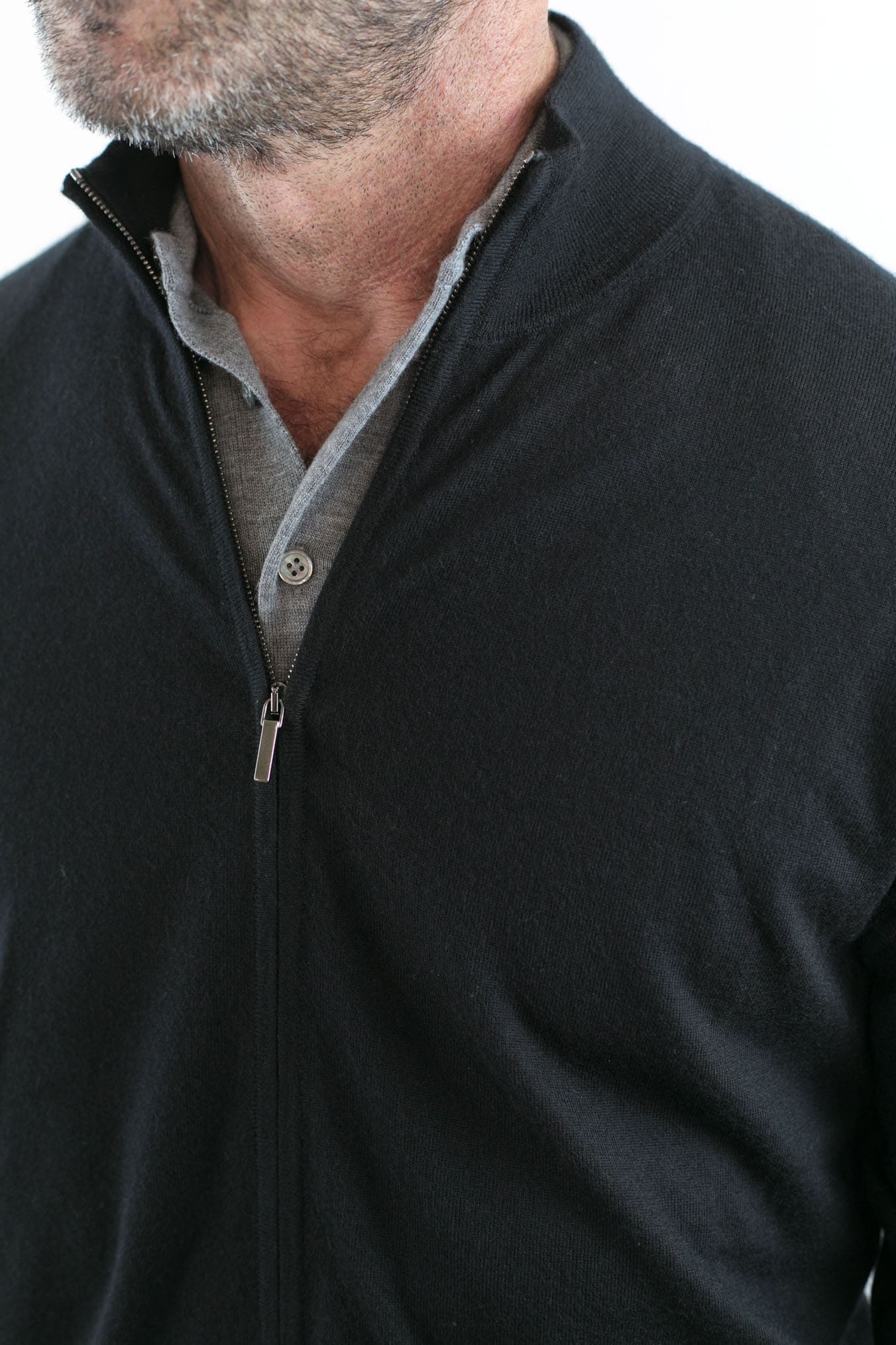 GUARINO Maglia Full Zip Cashlight Nero