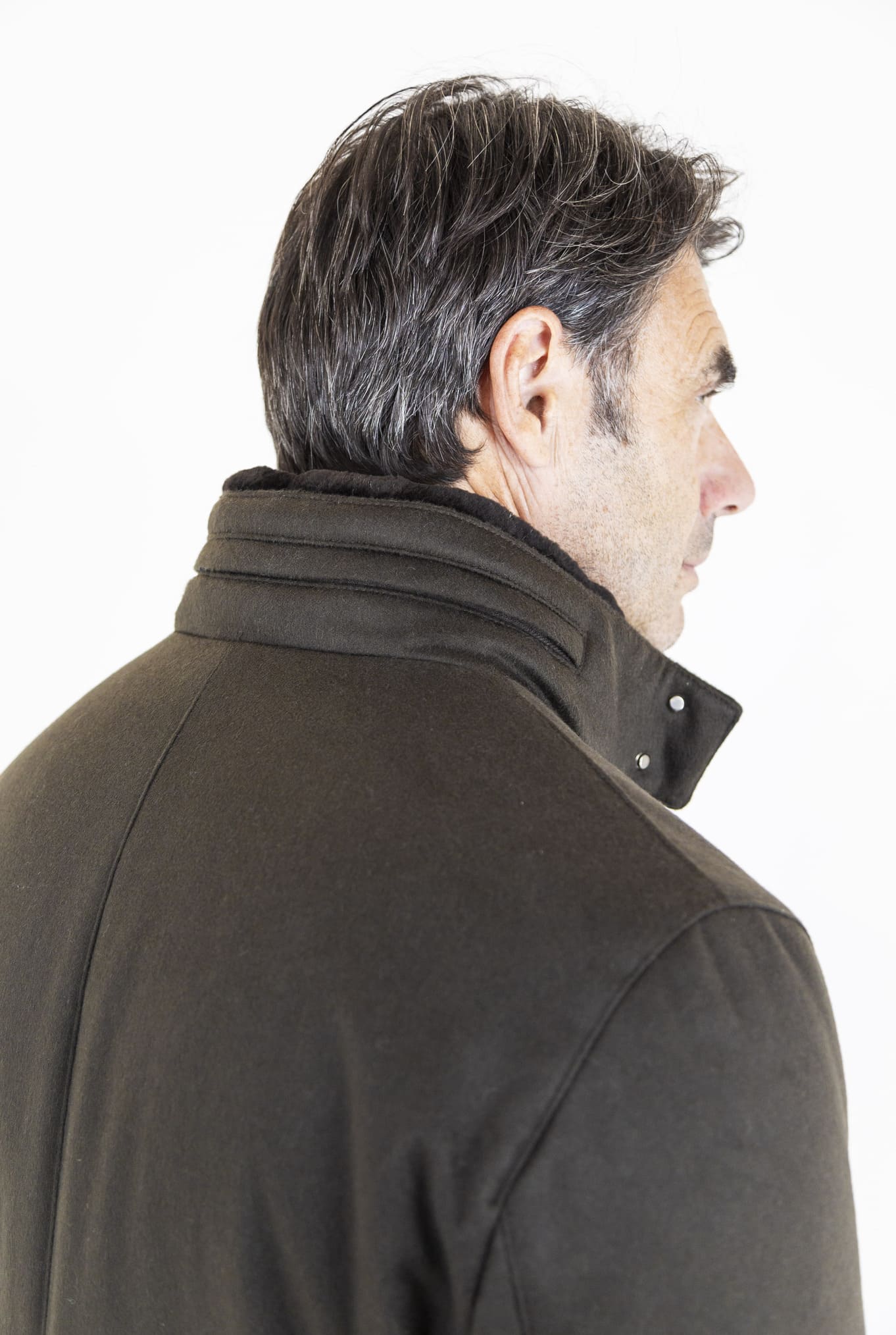 GUARINO Giaccone Cashmere Castorino Removibile Testa di Moro