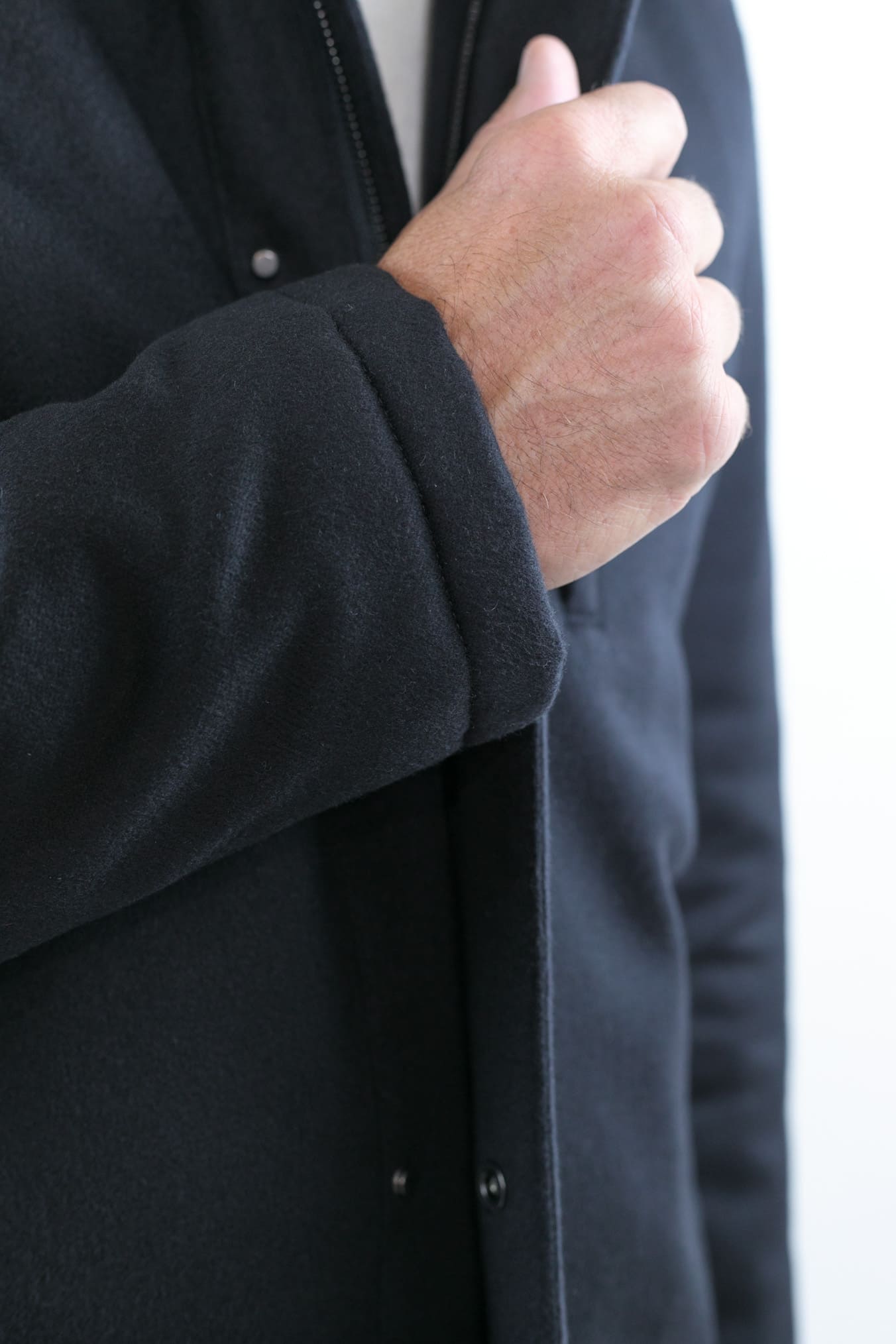 GUARINO Giaccone Cashmere Castorino Removibile Blu Scuro