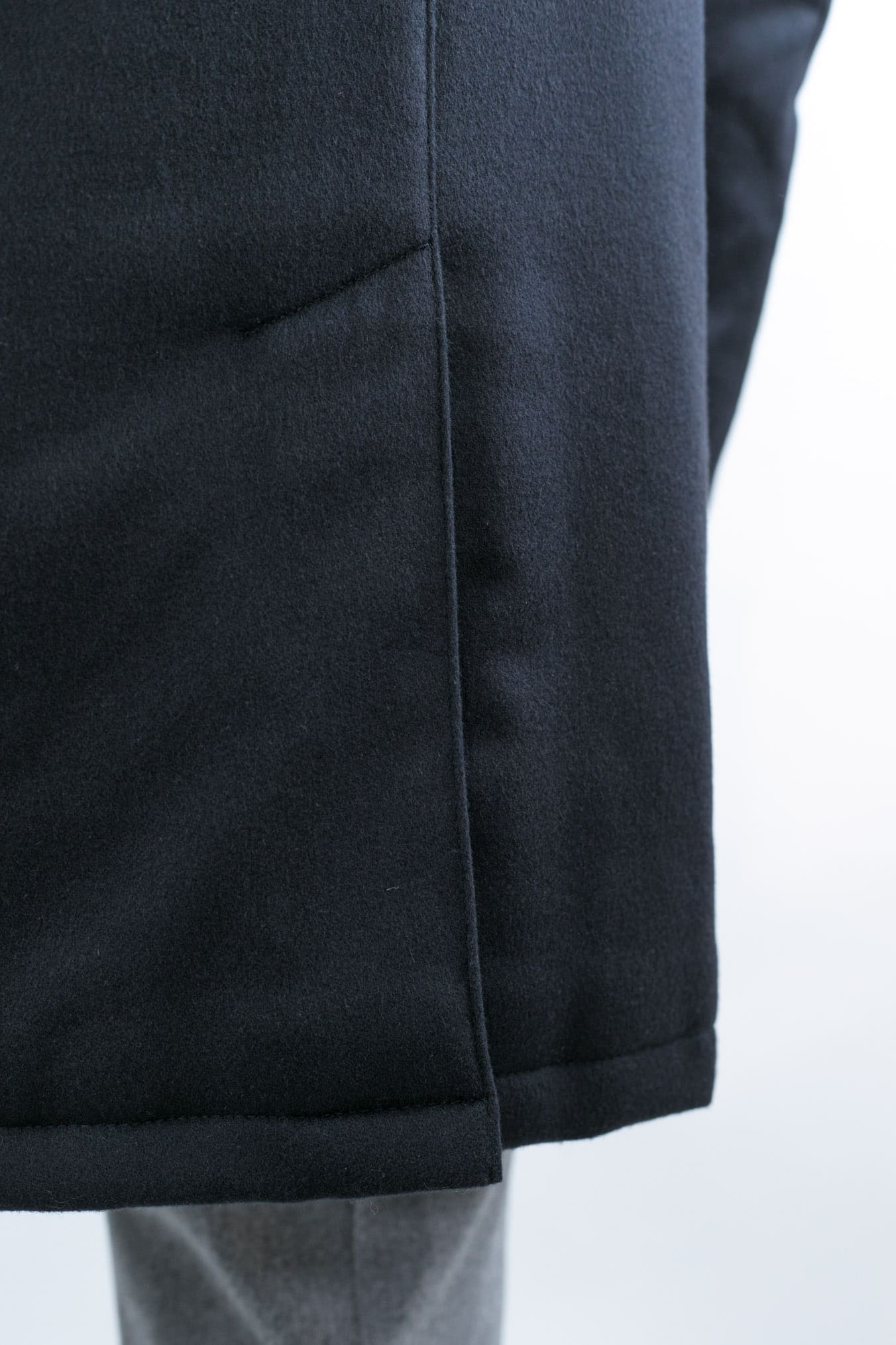 GUARINO Giaccone Cashmere Castorino Removibile Blu Scuro