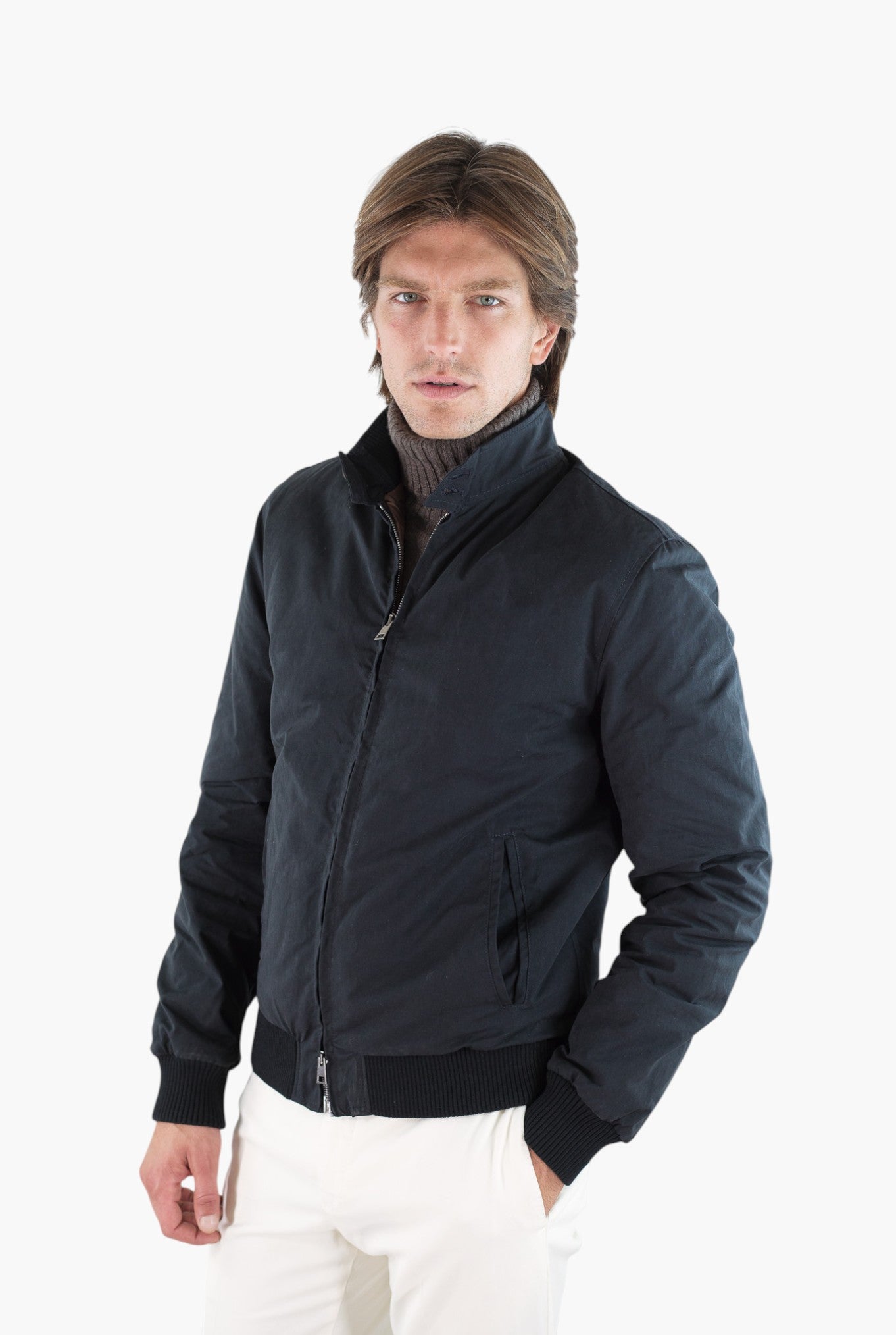 GUARINO Giubbino Cotone Water-repellent Blu