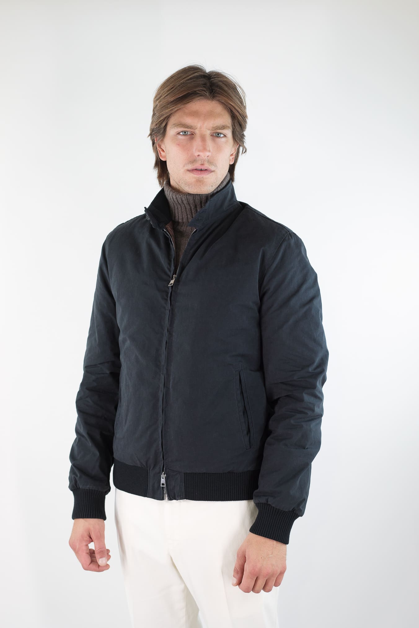 GUARINO Giubbino Cotone Water-repellent Blu