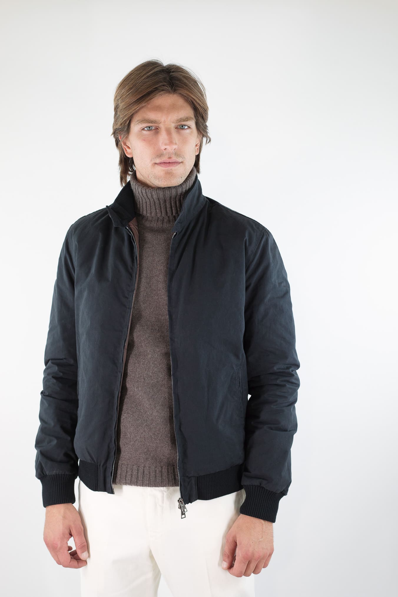 GUARINO Giubbino Cotone Water-repellent Blu