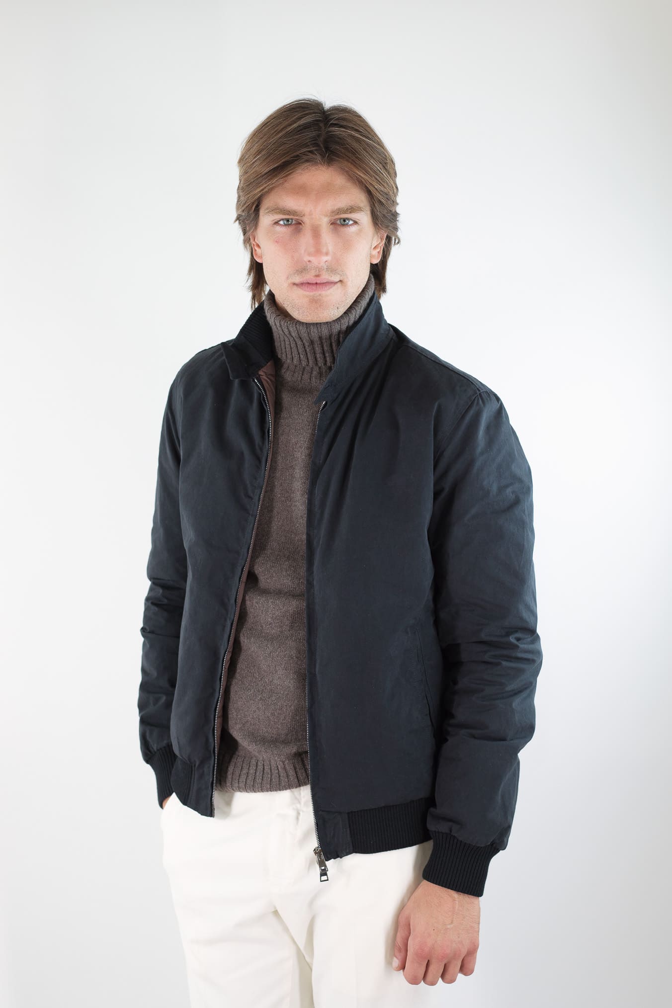 GUARINO Giubbino Cotone Water-repellent Blu