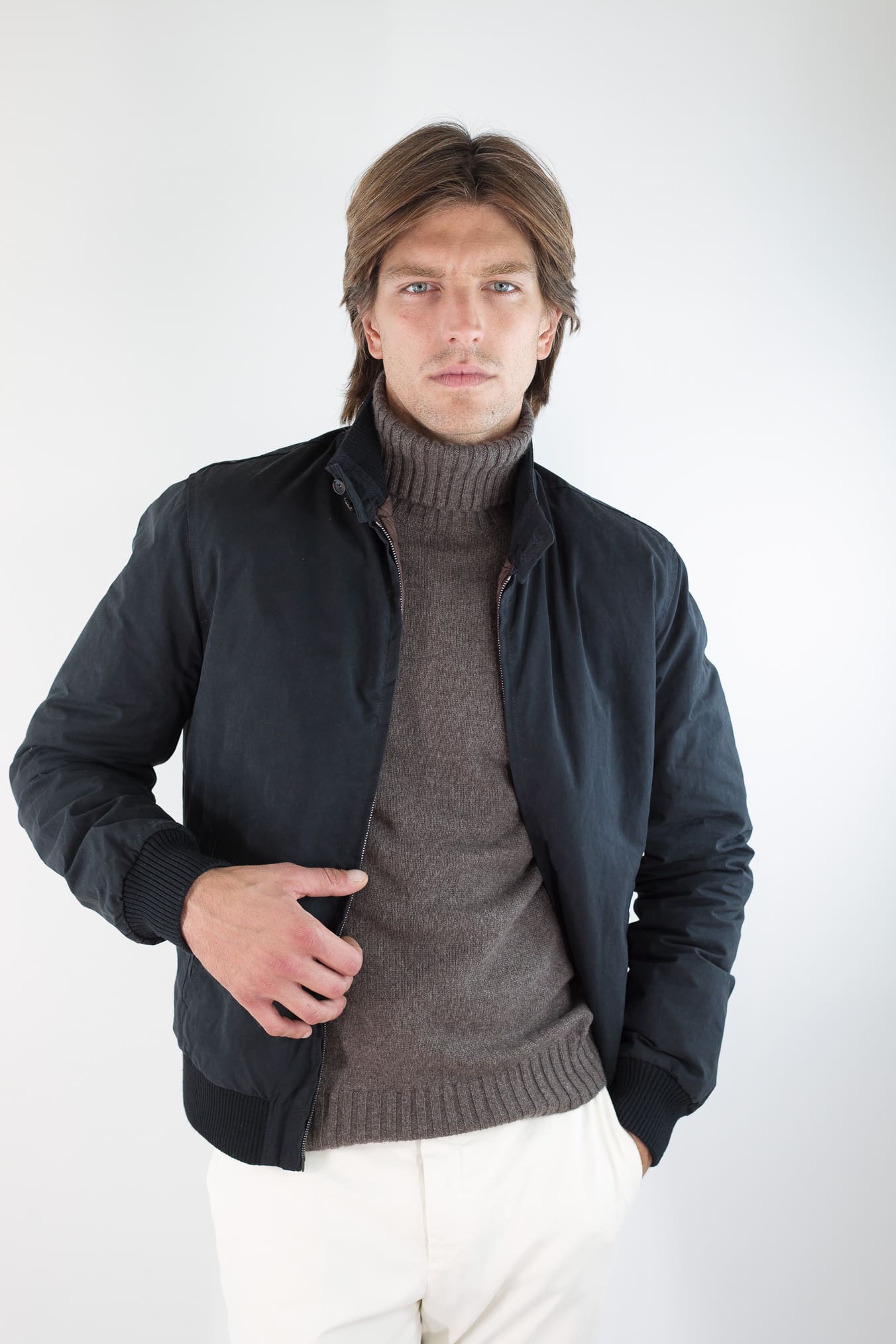 GUARINO Giubbino Cotone Water-repellent Blu